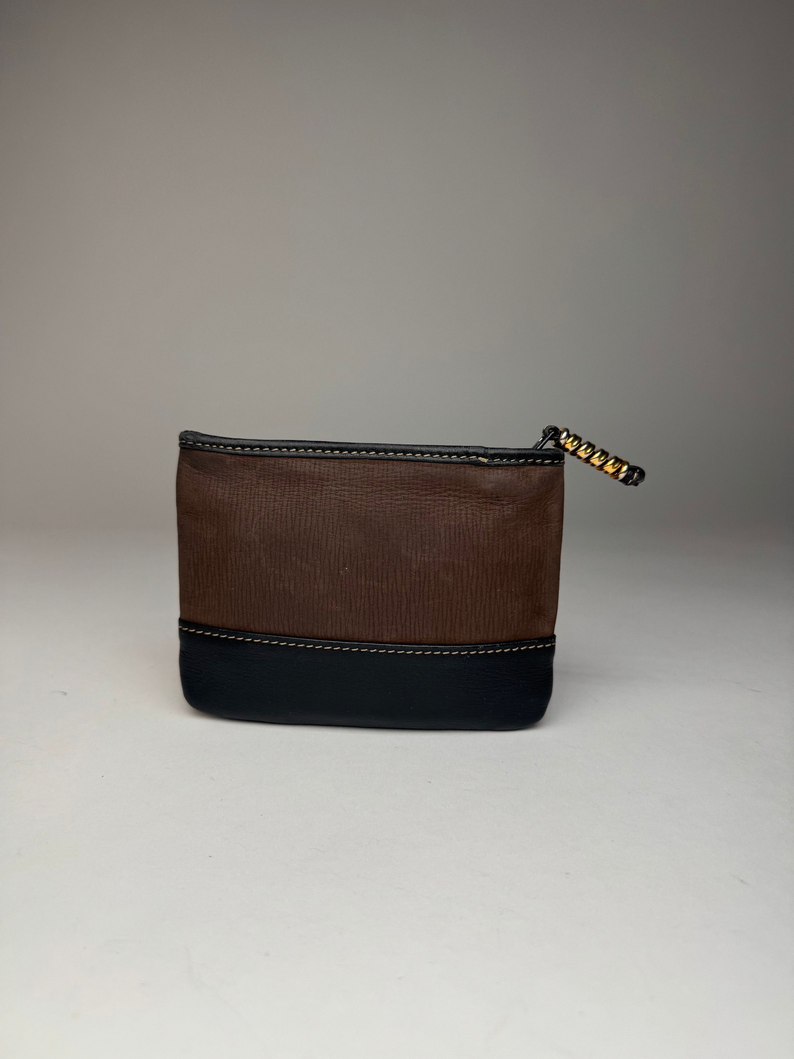 Loewe Vintage Madrid Leather Suede Card Holder Purse black Brown Size ONE SIZE - 11 Thumbnail