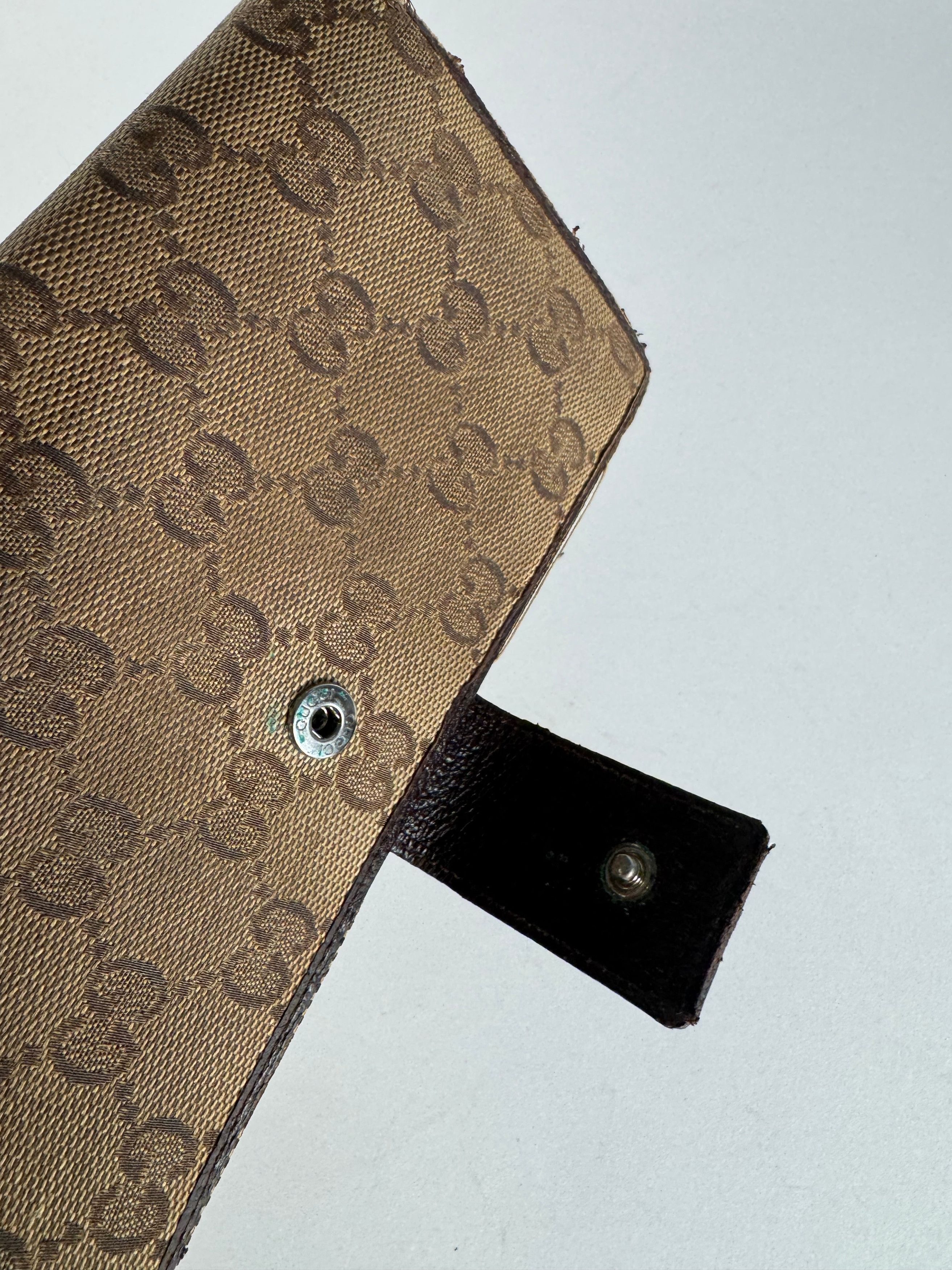 Gucci Vintage Monogram Canvas Leather Wallet Brown Size ONE SIZE - 7 Thumbnail