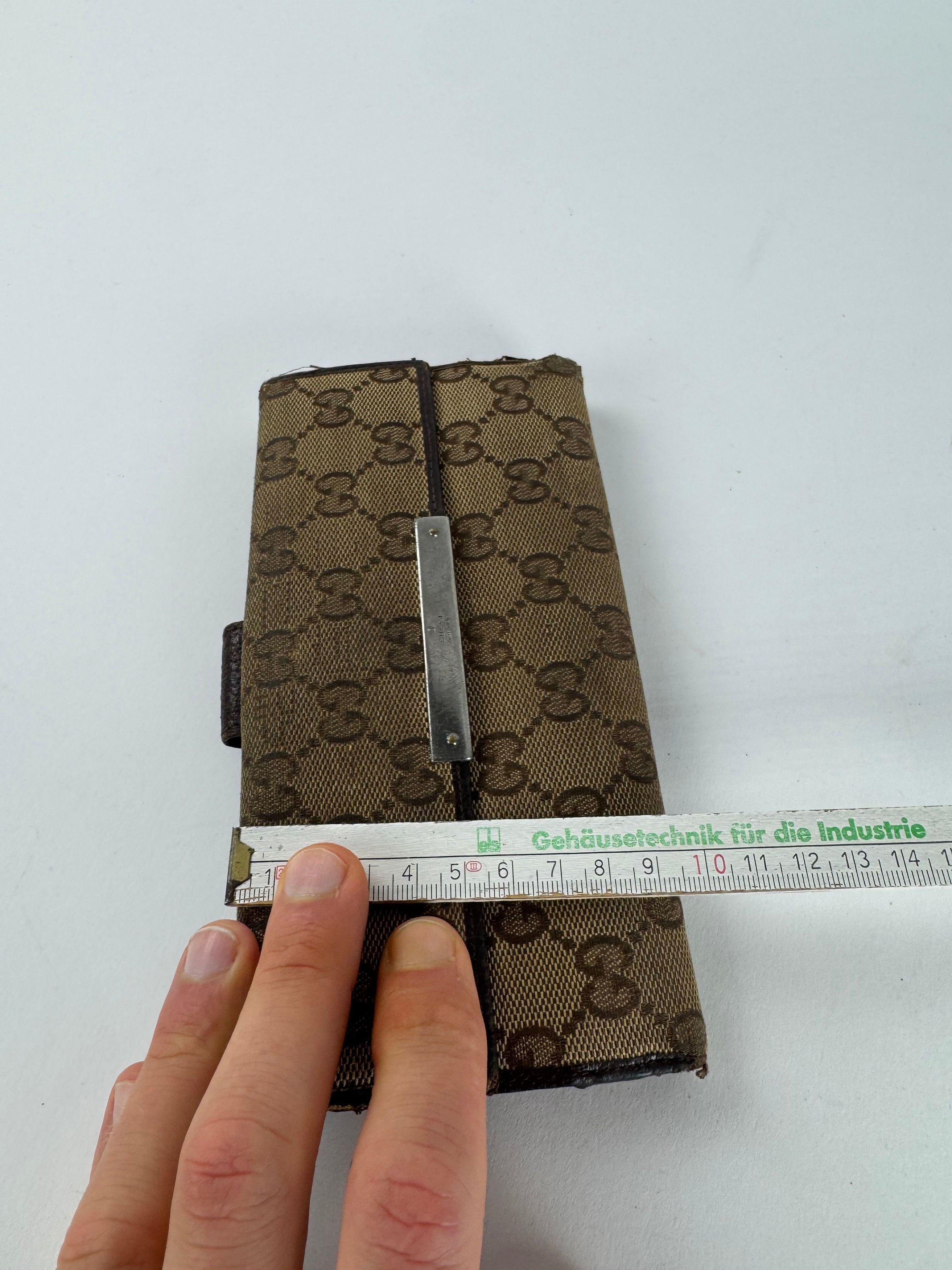 Gucci Vintage Monogram Canvas Leather Wallet Brown Size ONE SIZE - 9 Thumbnail