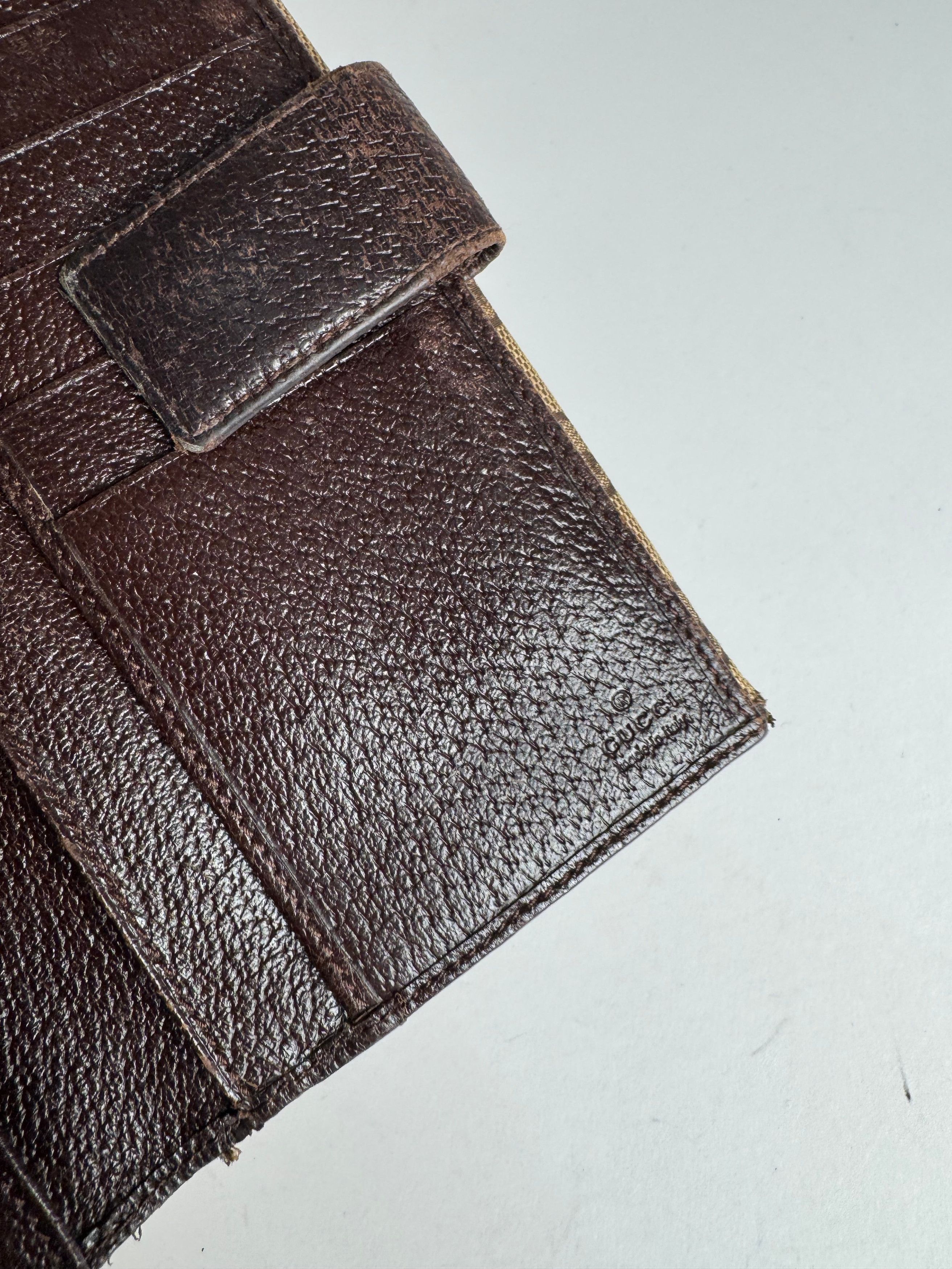 Gucci Vintage Monogram Canvas Leather Wallet Brown Size ONE SIZE - 5 Thumbnail