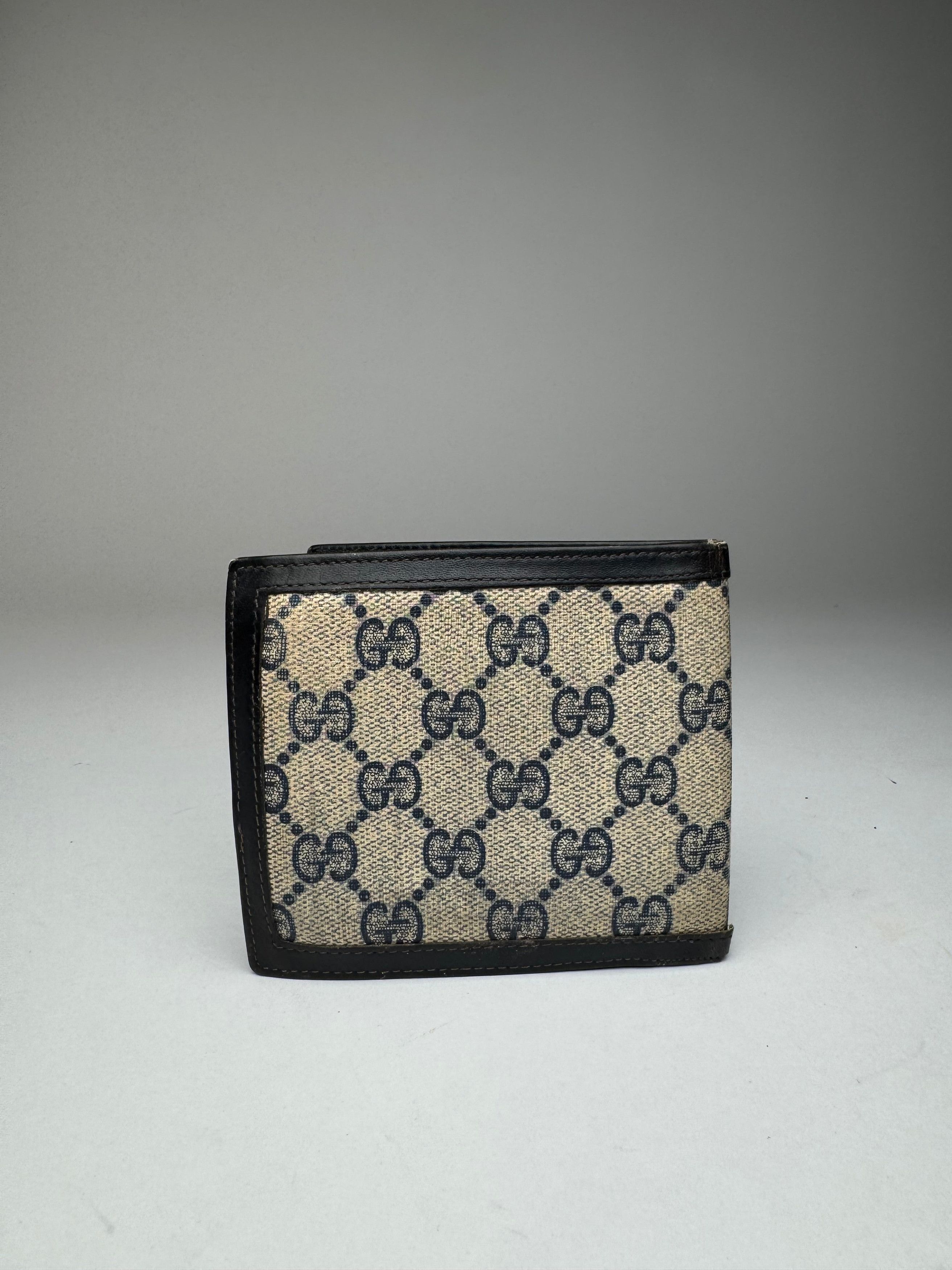 Gucci Vintage Monogram Flapable Ophidia Wallet Grey Navy Size ONE SIZE - 3 Thumbnail