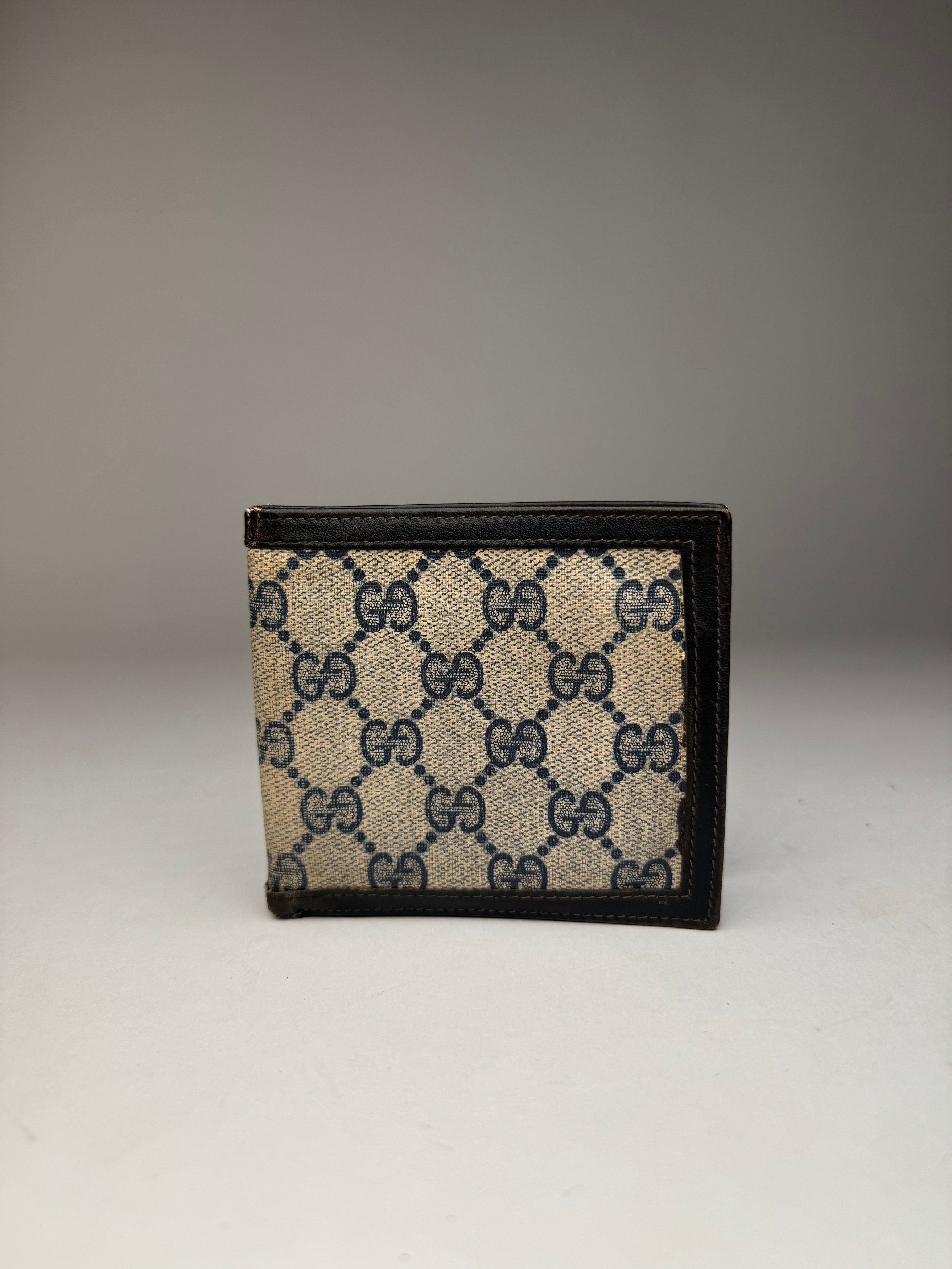 Gucci Vintage Monogram Flapable Ophidia Wallet Grey Navy Size ONE SIZE - 2 Thumbnail