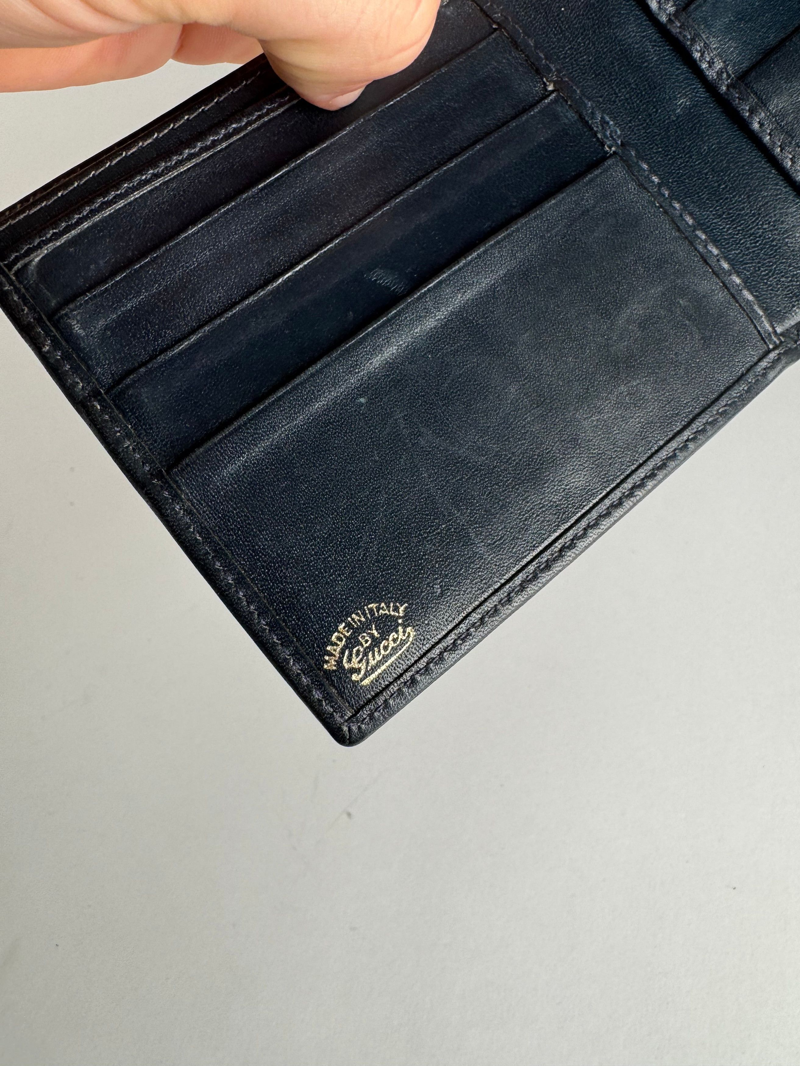 Gucci Vintage Monogram Flapable Ophidia Wallet Grey Navy Size ONE SIZE - 5 Thumbnail