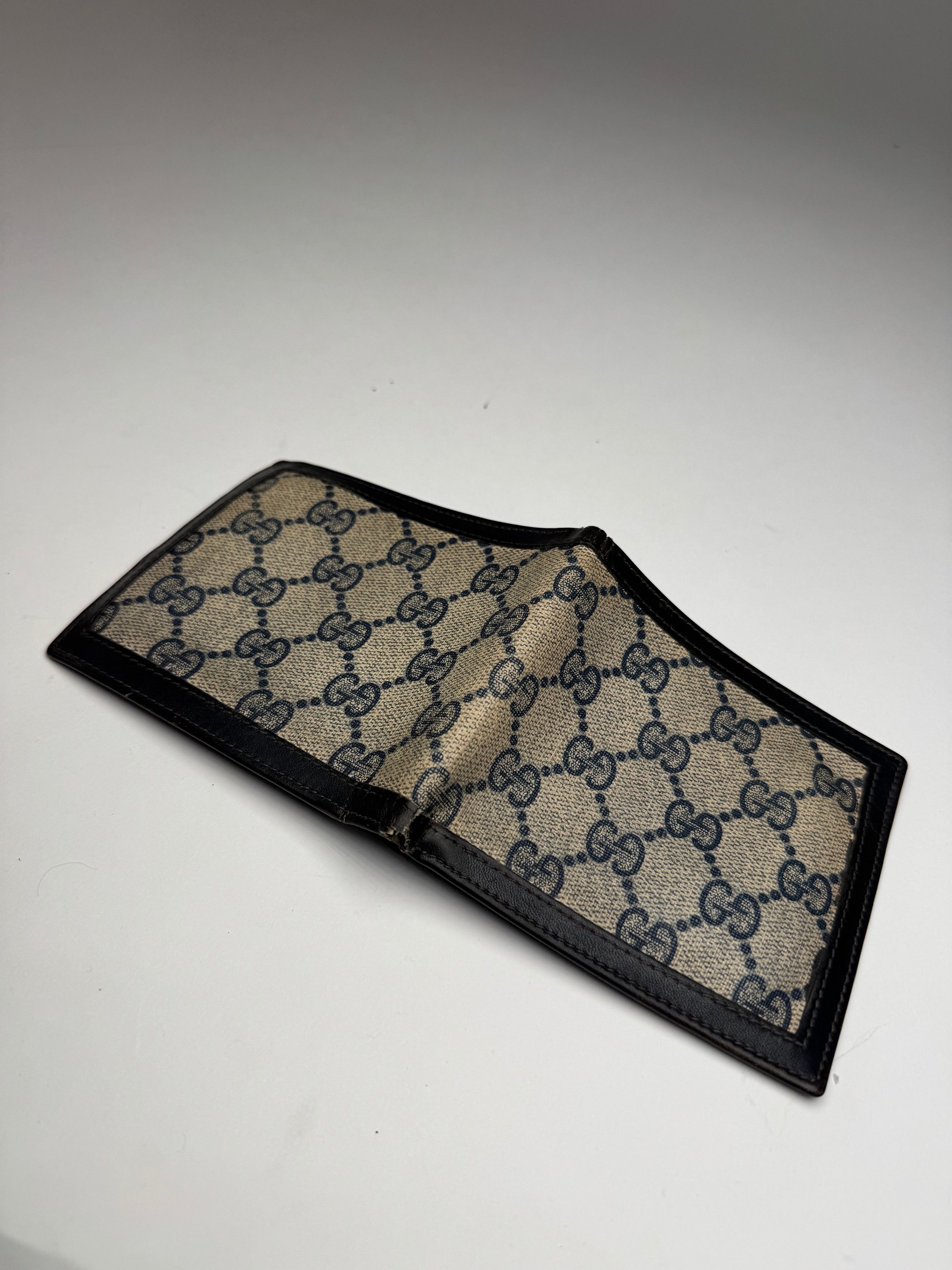Gucci Vintage Monogram Flapable Ophidia Wallet Grey Navy Size ONE SIZE - 7 Thumbnail