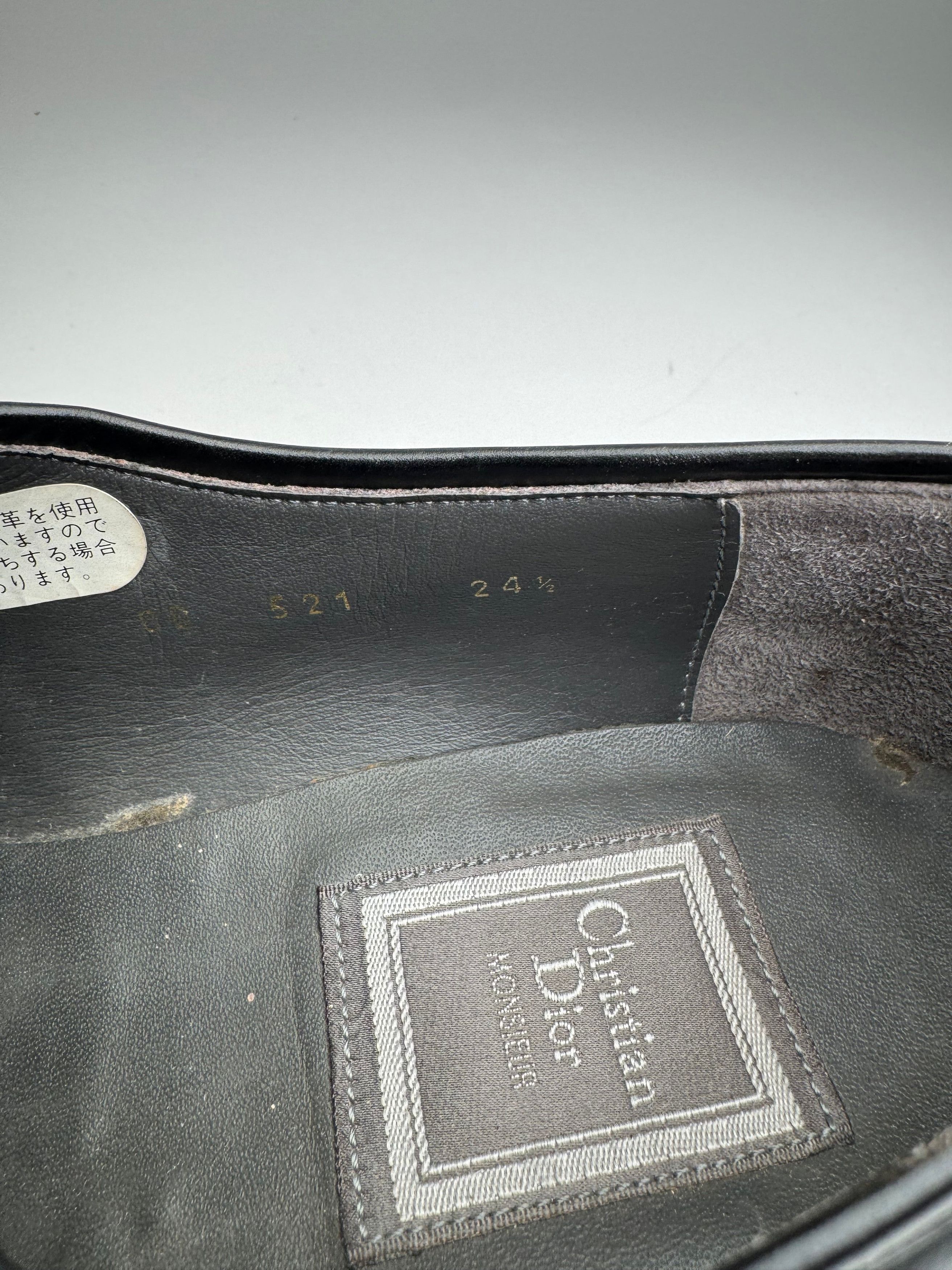 Dior Vintage Leather Loafer Black EU39 Size US 8 / IT 38 - 4 Thumbnail