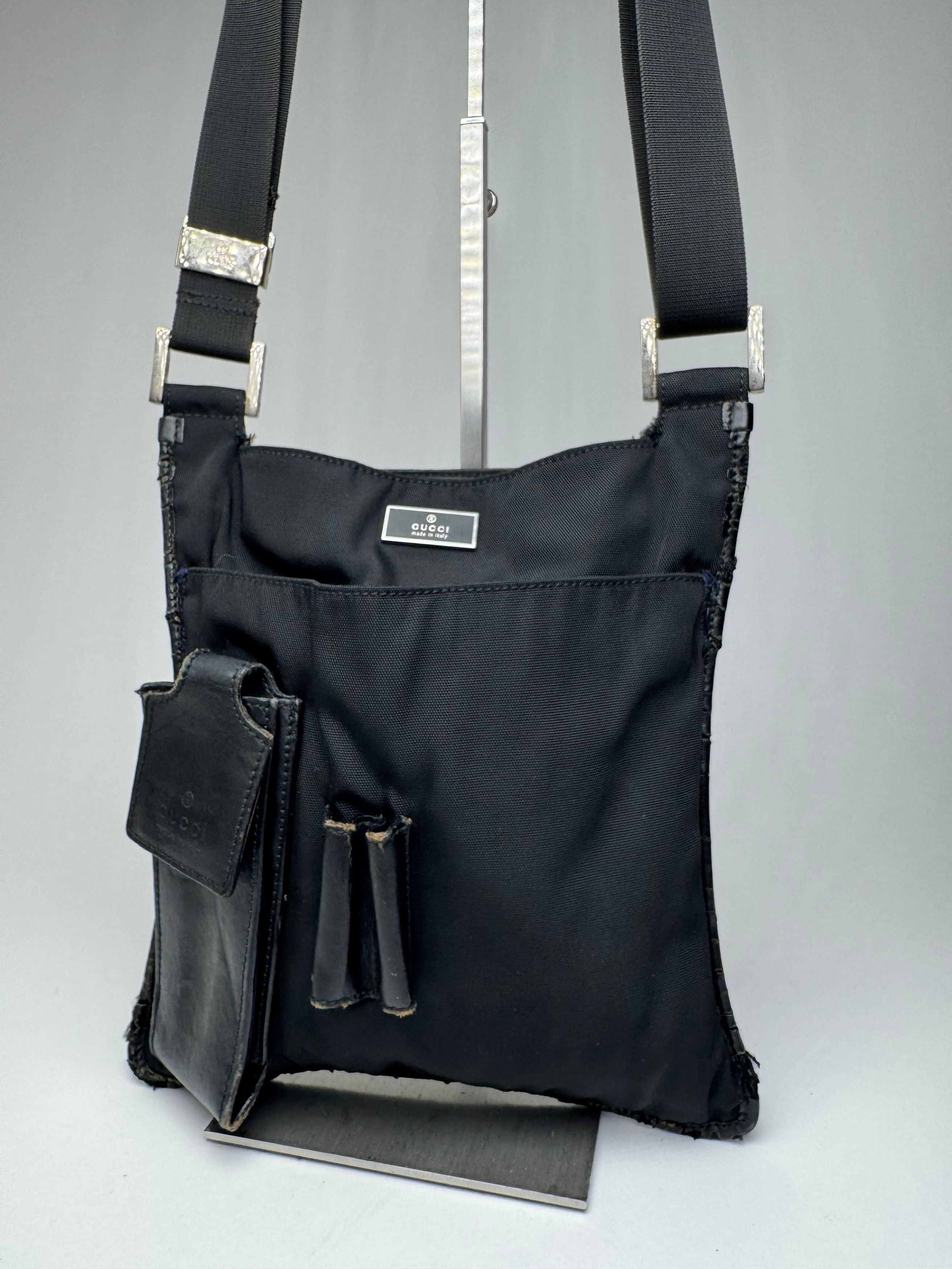 Gucci Vintage Multiway Leather Polyester Bag Black Size ONE SIZE - 5 Thumbnail