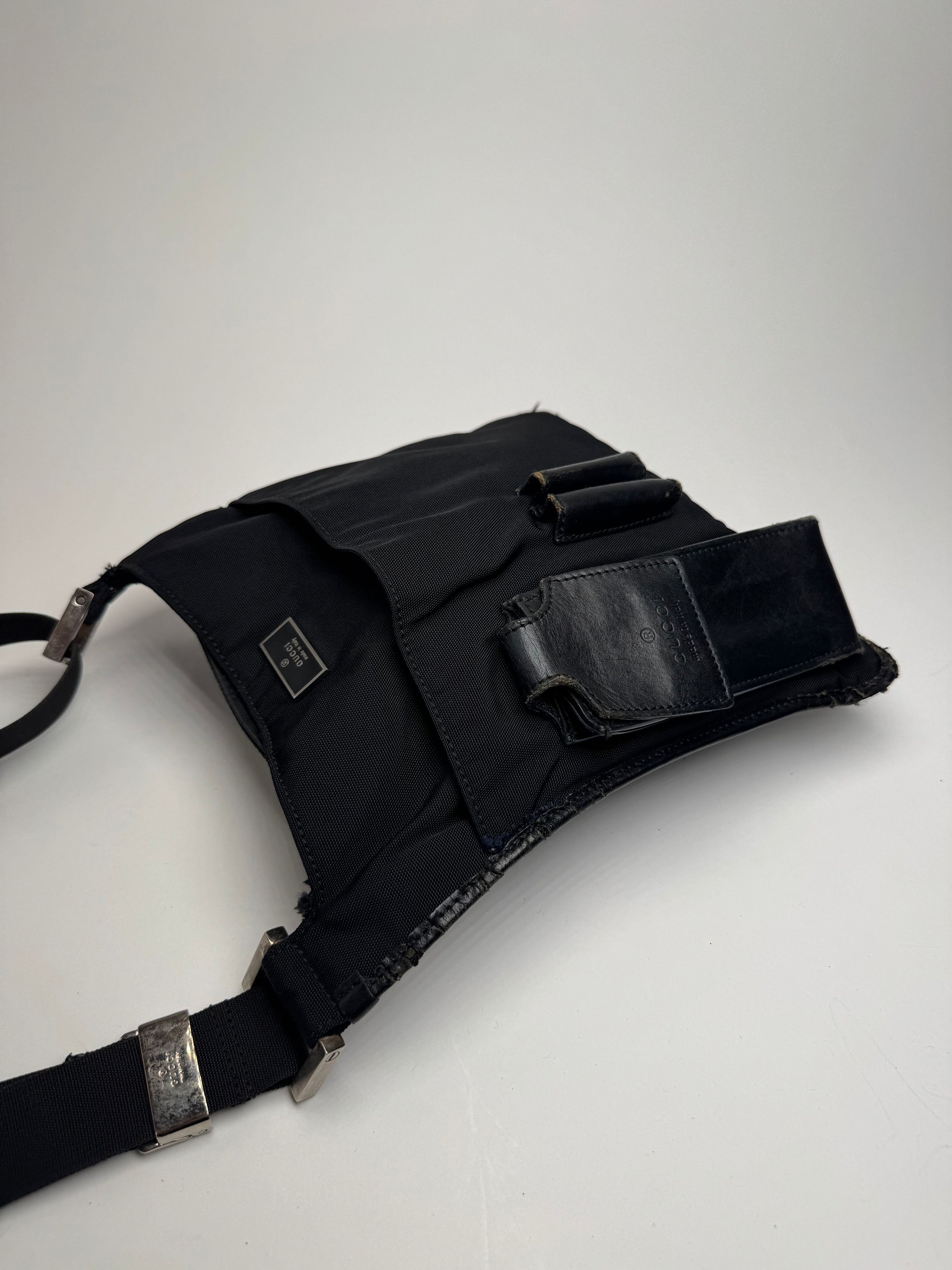 Gucci Vintage Multiway Leather Polyester Bag Black Size ONE SIZE - 10 Thumbnail