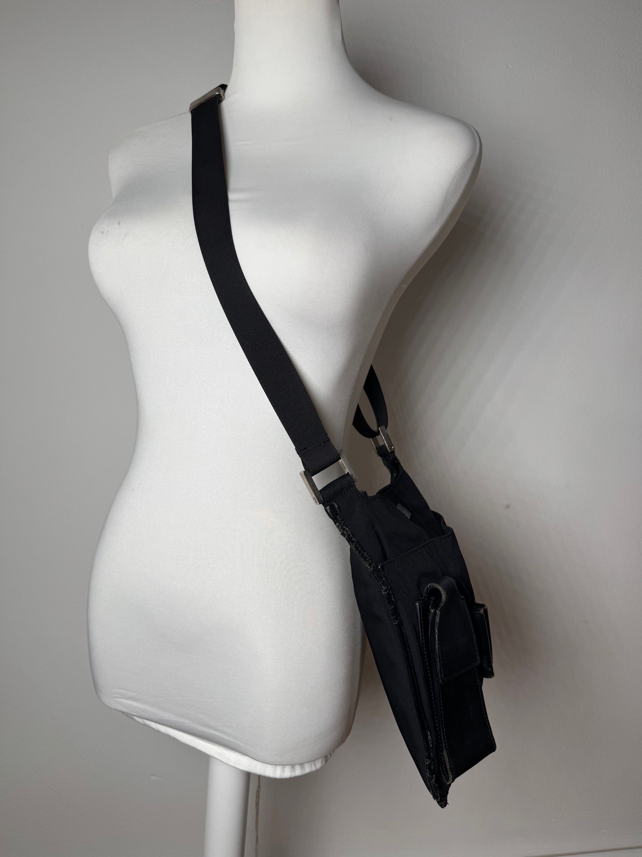 Gucci Vintage Multiway Leather Polyester Bag Black Size ONE SIZE - 8 Thumbnail
