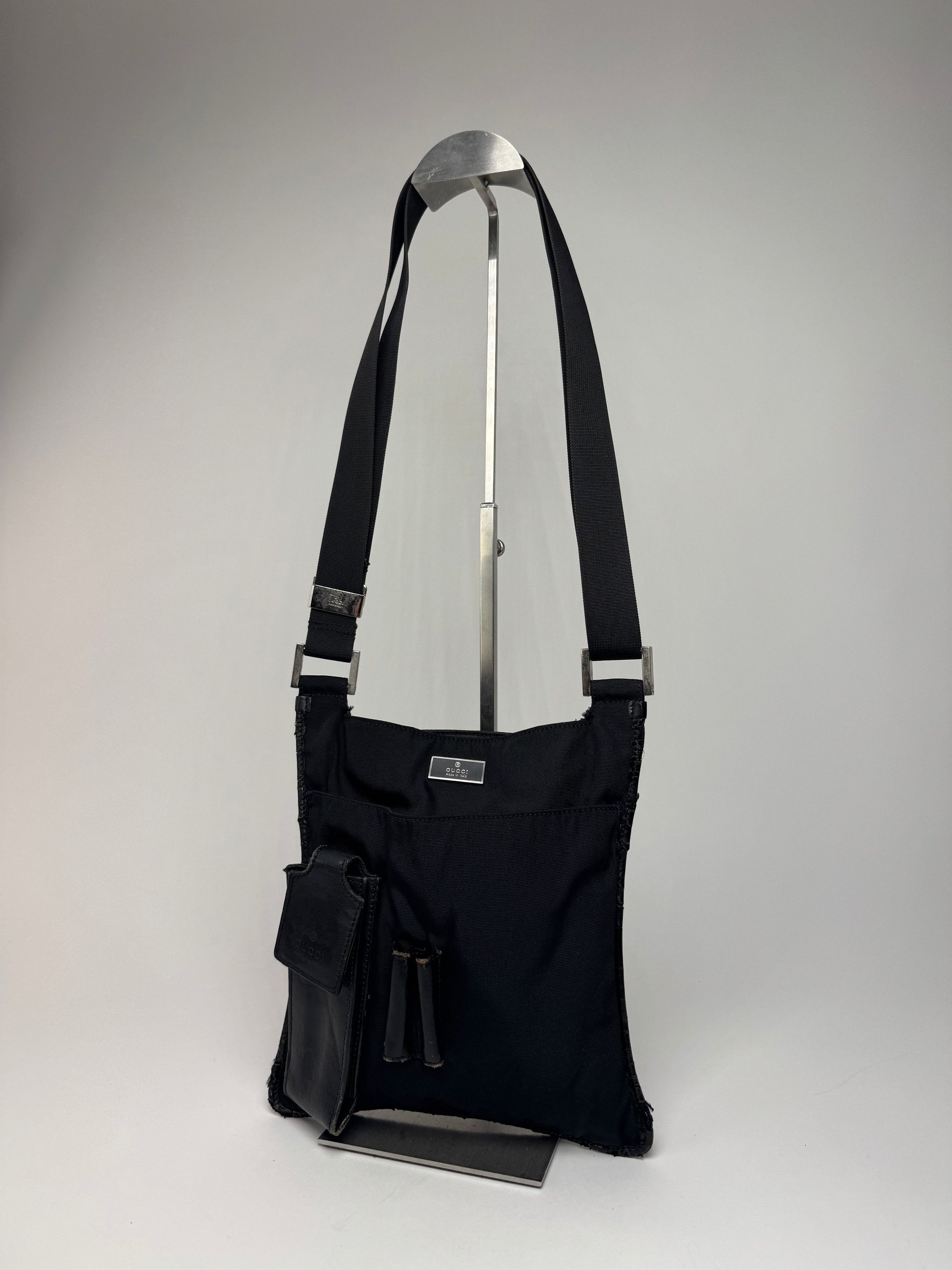 Gucci Vintage Multiway Leather Polyester Bag Black Size ONE SIZE - 14 Thumbnail