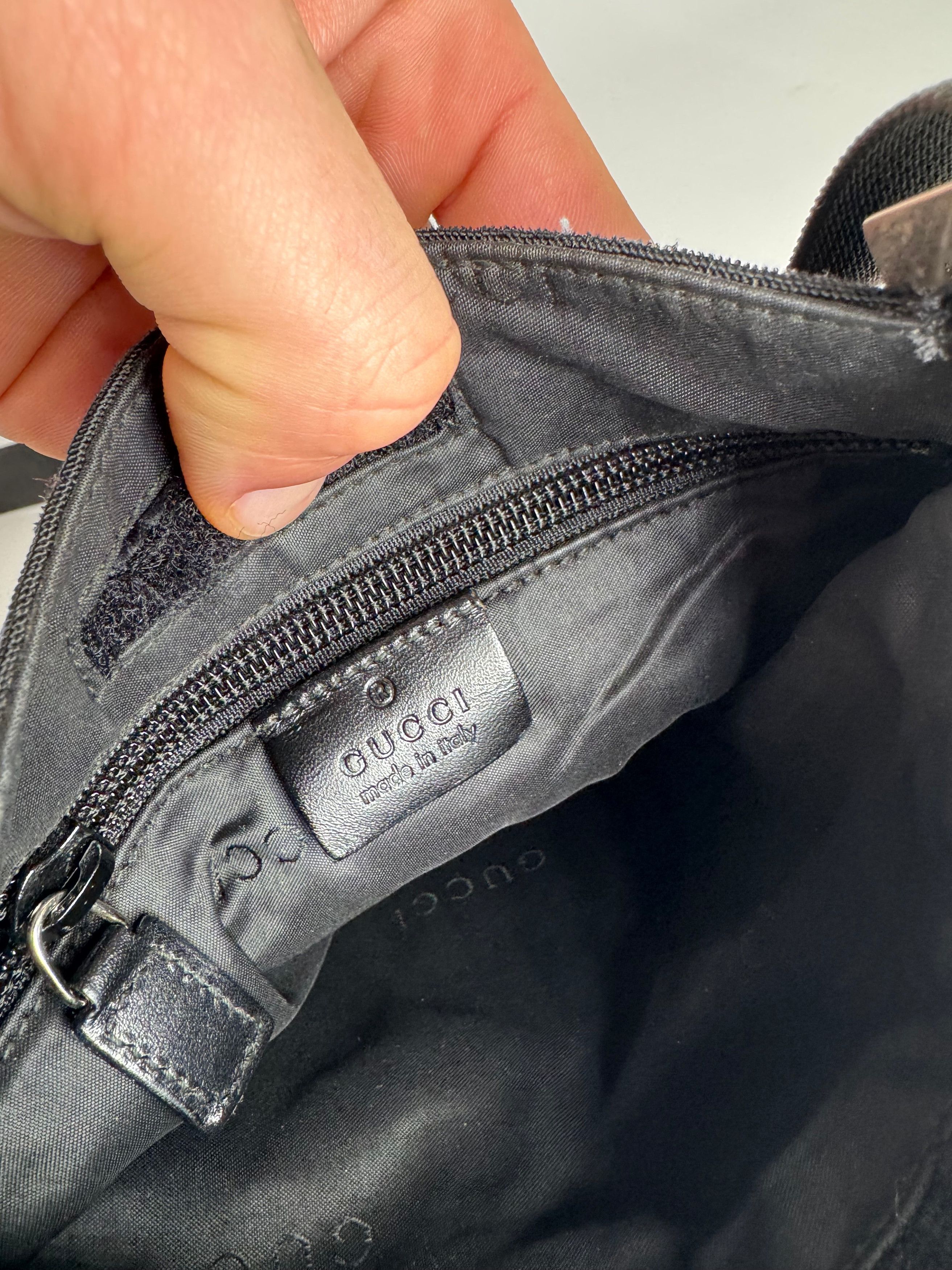 Gucci Vintage Multiway Leather Polyester Bag Black Size ONE SIZE - 4 Thumbnail