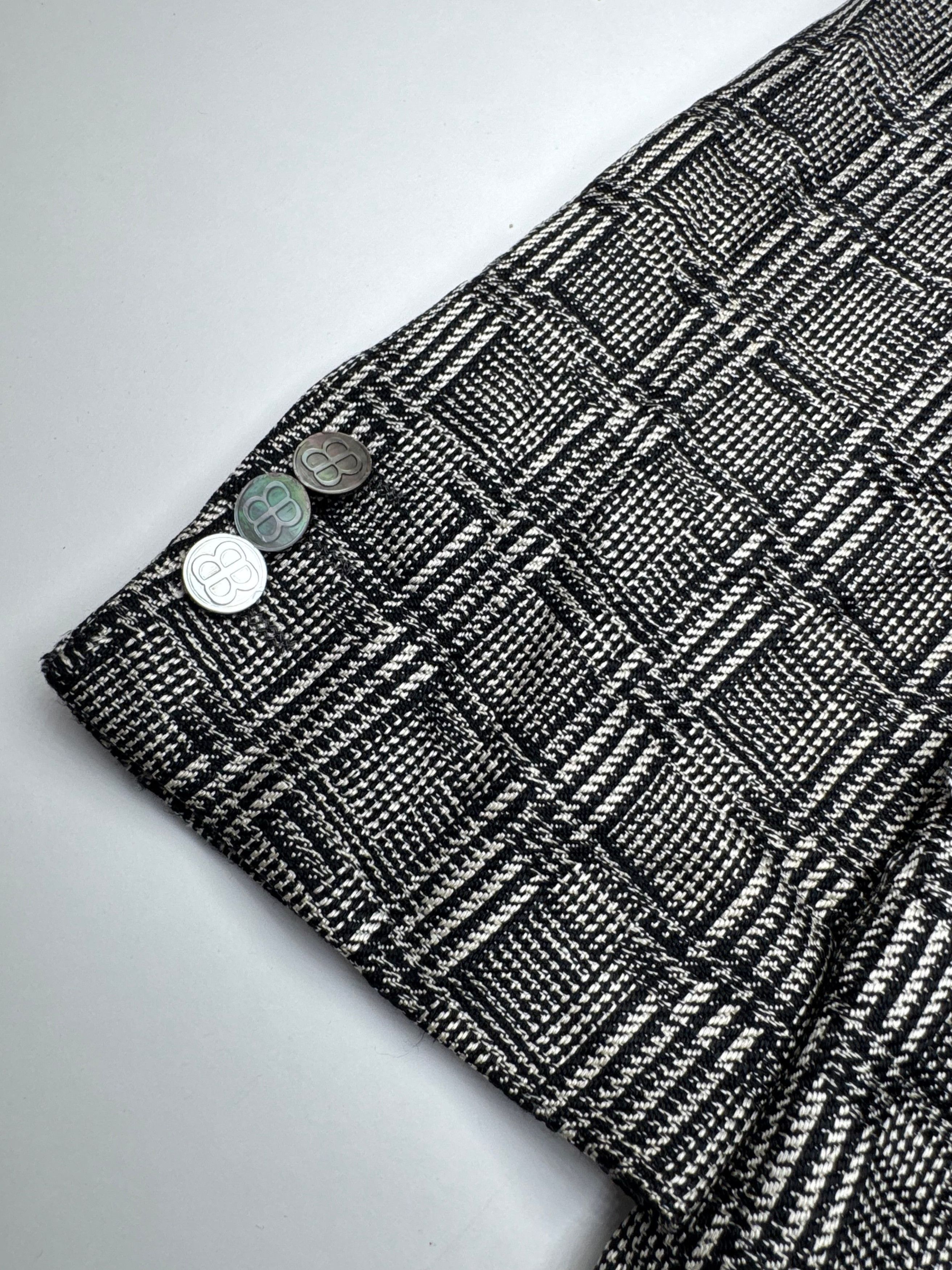 Balenciaga Vintage Checked Wool Blazer Grey White Size L / US 10 / IT 46 - 11 Thumbnail