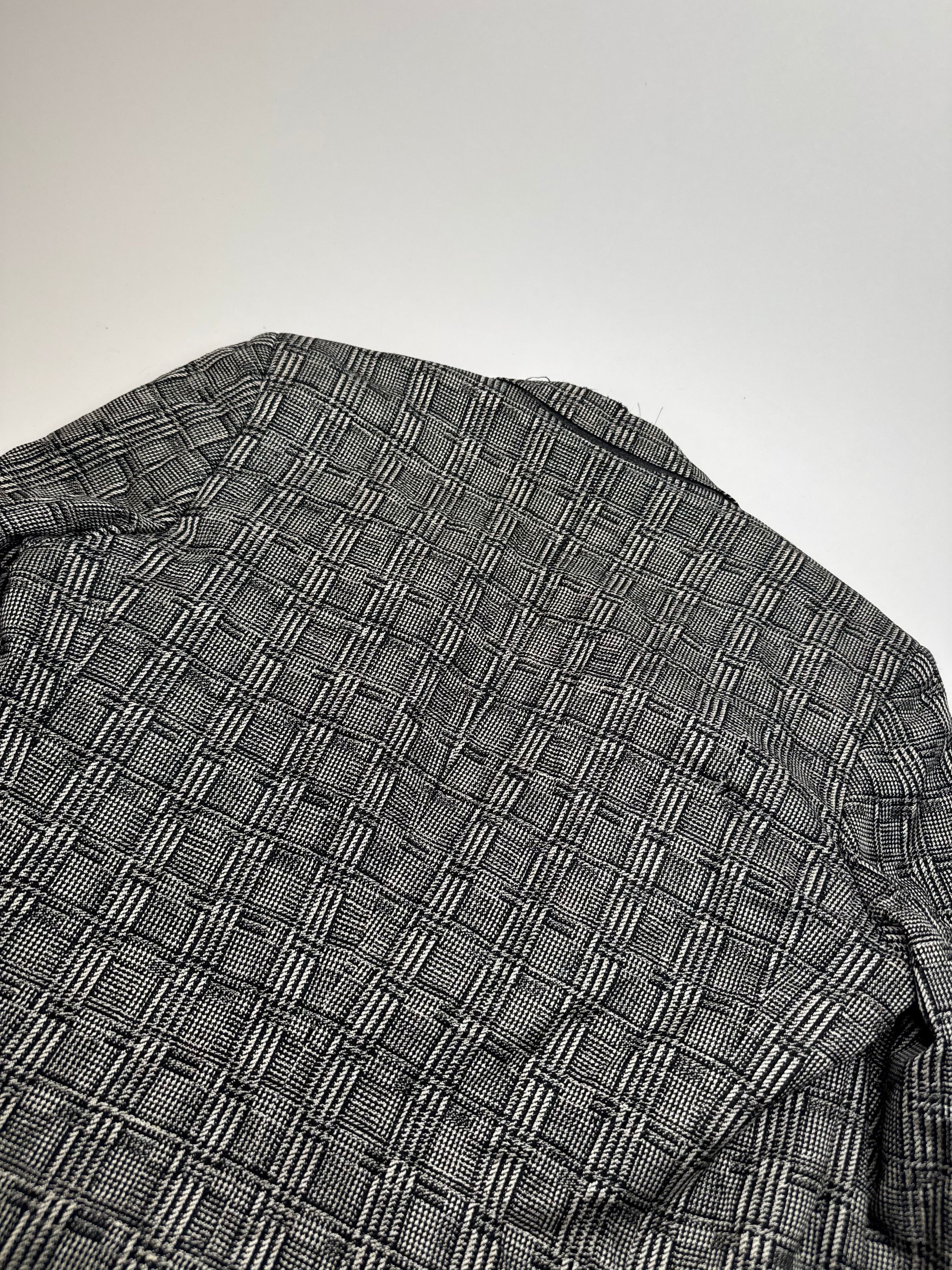 Balenciaga Vintage Checked Wool Blazer Grey White Size L / US 10 / IT 46 - 14 Thumbnail