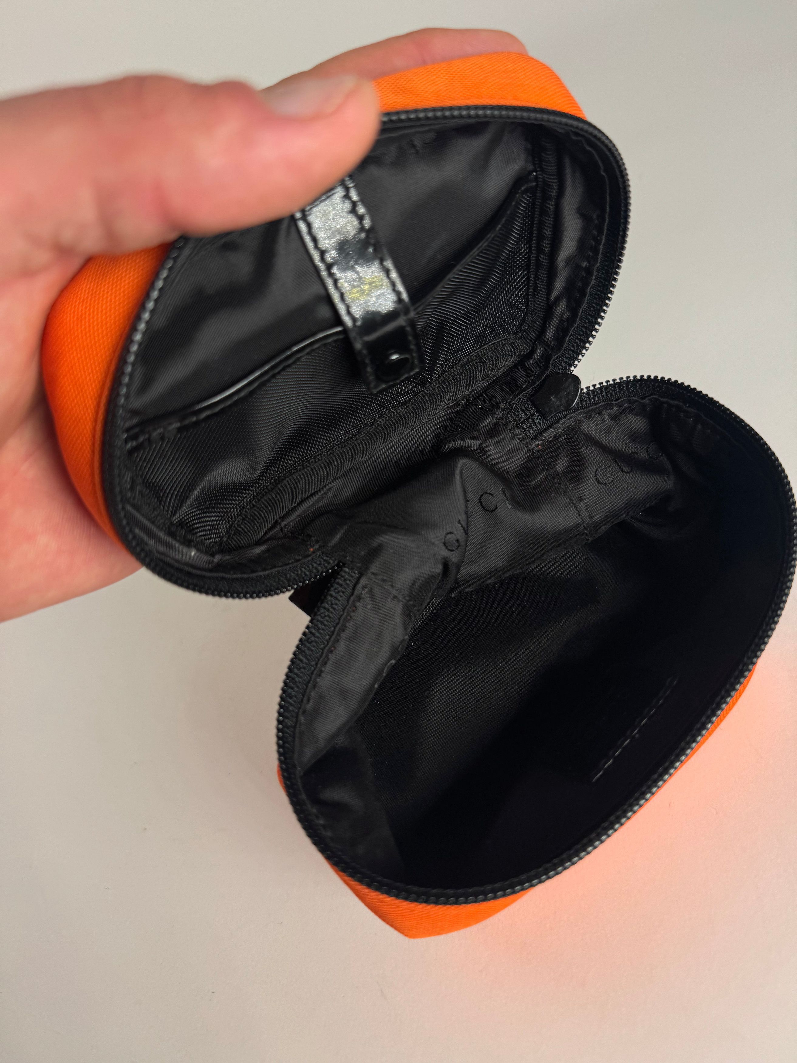 Gucci Vintage Patent Leather Polyester Mini Bag Orange Black Size ONE SIZE - 3 Thumbnail