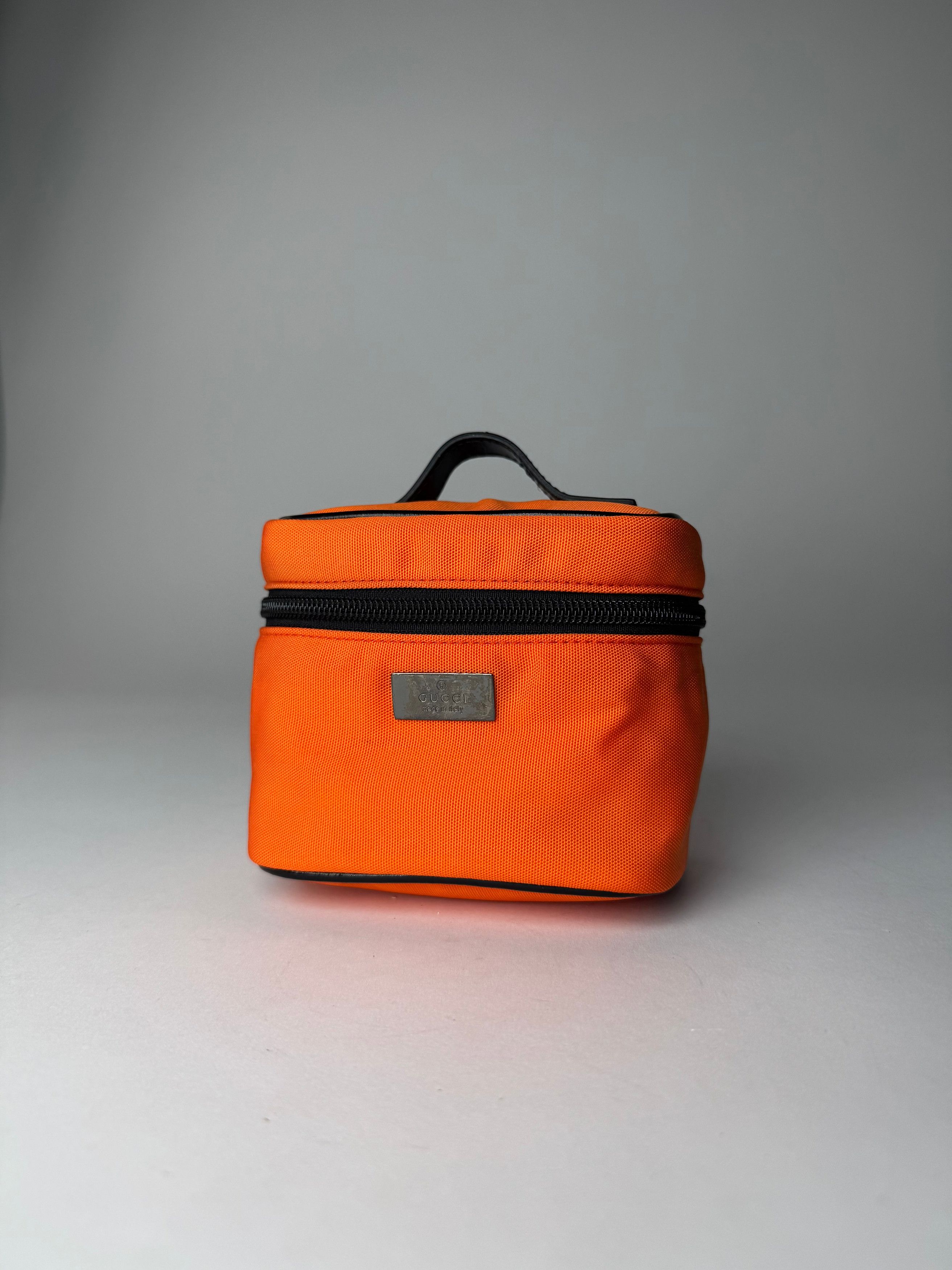 Gucci Vintage Patent Leather Polyester Mini Bag Orange Black Size ONE SIZE - 13 Thumbnail
