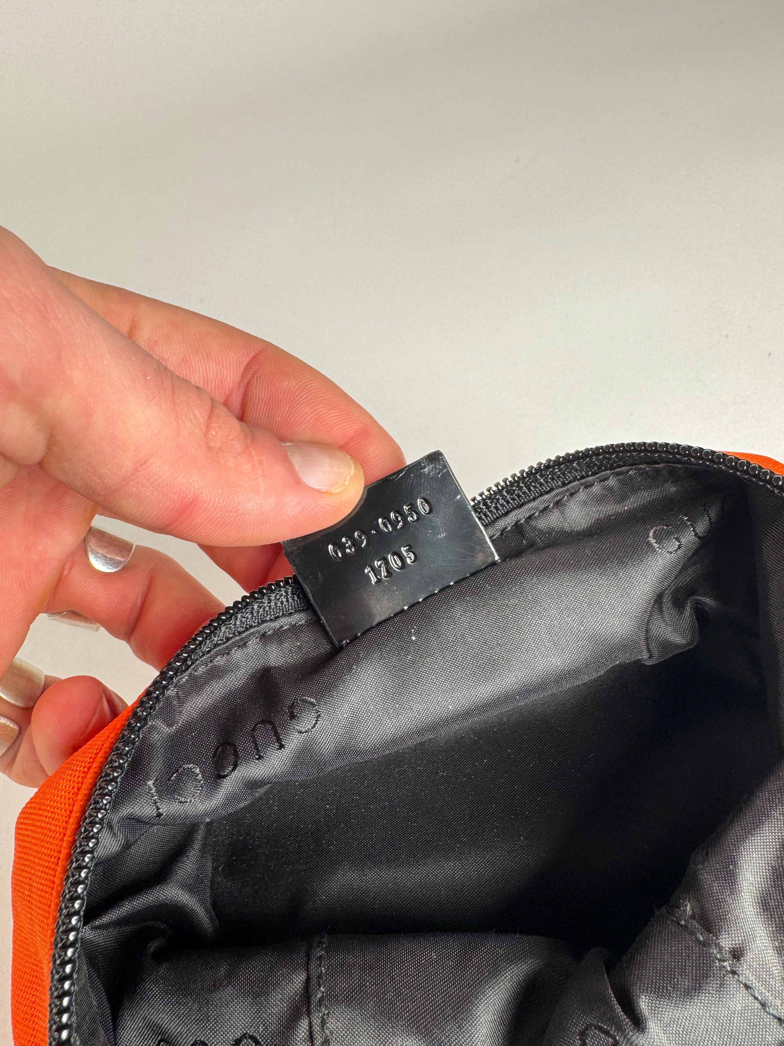 Gucci Vintage Patent Leather Polyester Mini Bag Orange Black Size ONE SIZE - 5 Thumbnail