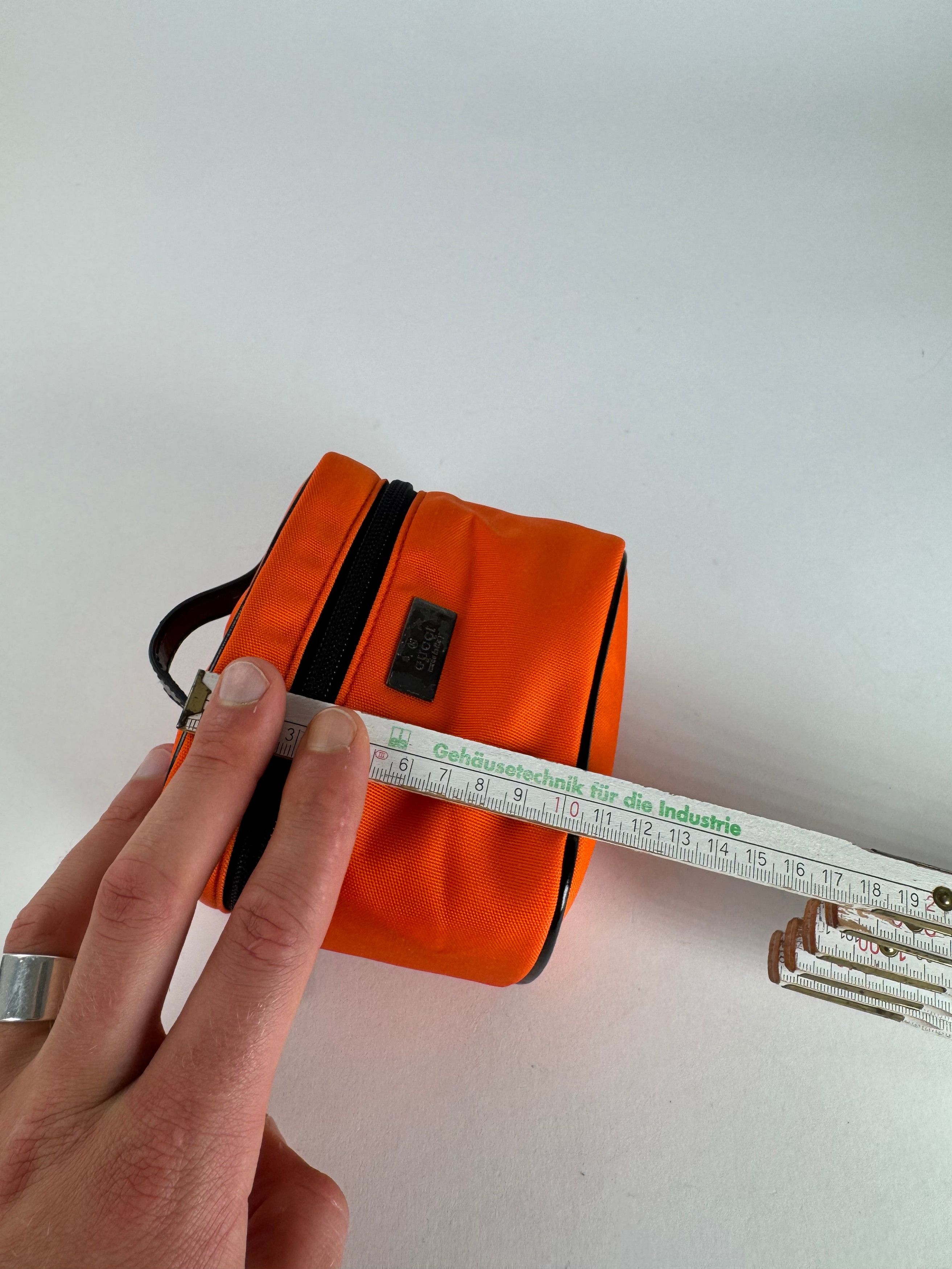 Gucci Vintage Patent Leather Polyester Mini Bag Orange Black Size ONE SIZE - 10 Thumbnail