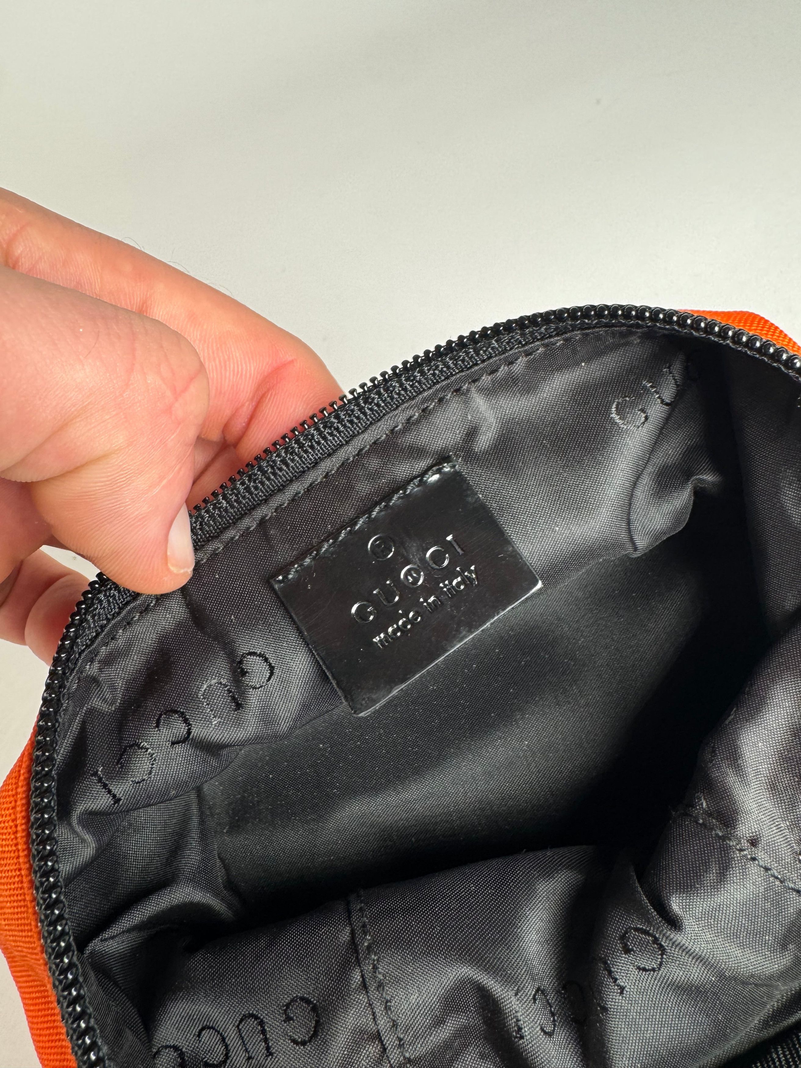 Gucci Vintage Patent Leather Polyester Mini Bag Orange Black Size ONE SIZE - 4 Thumbnail