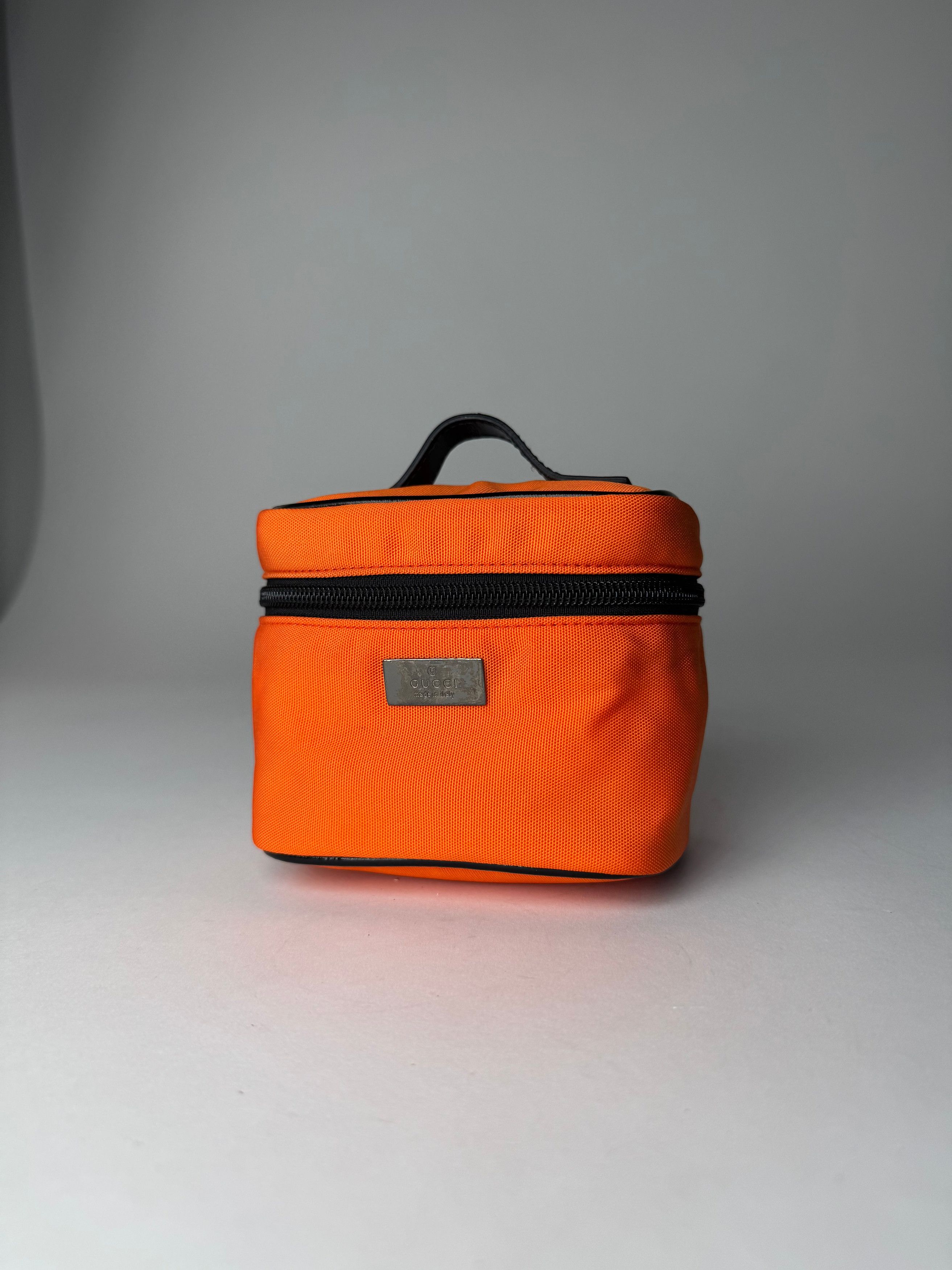 Gucci Vintage Patent Leather Polyester Mini Bag Orange Black Size ONE SIZE - 7 Thumbnail