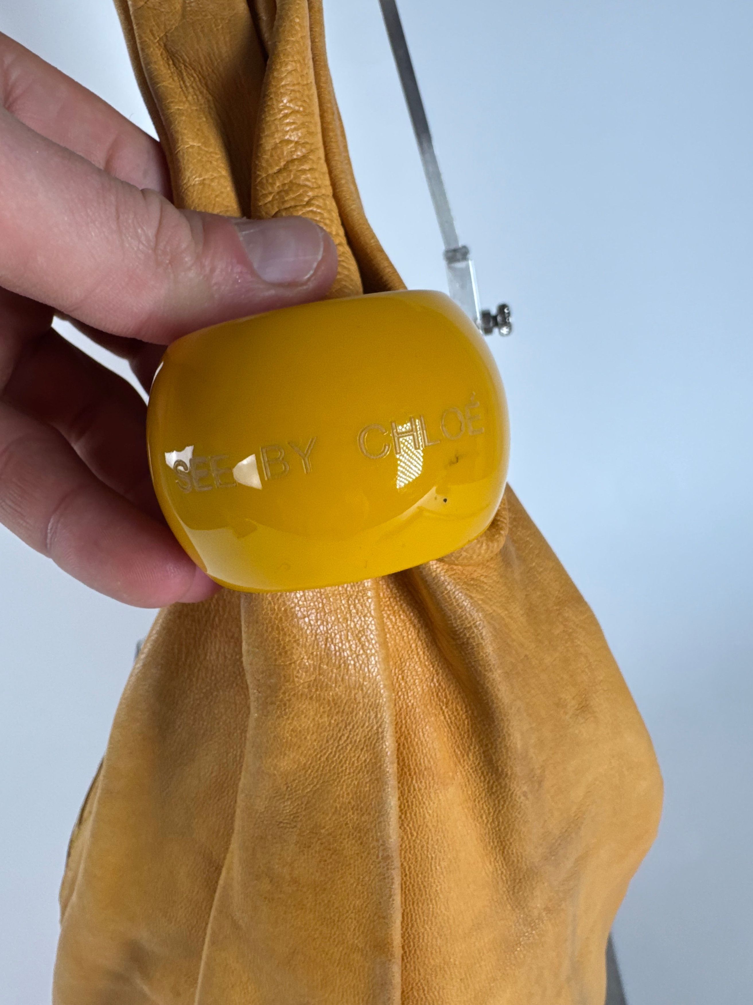Chloe Vintage Leather Handbag Yellow Size ONE SIZE - 8 Thumbnail