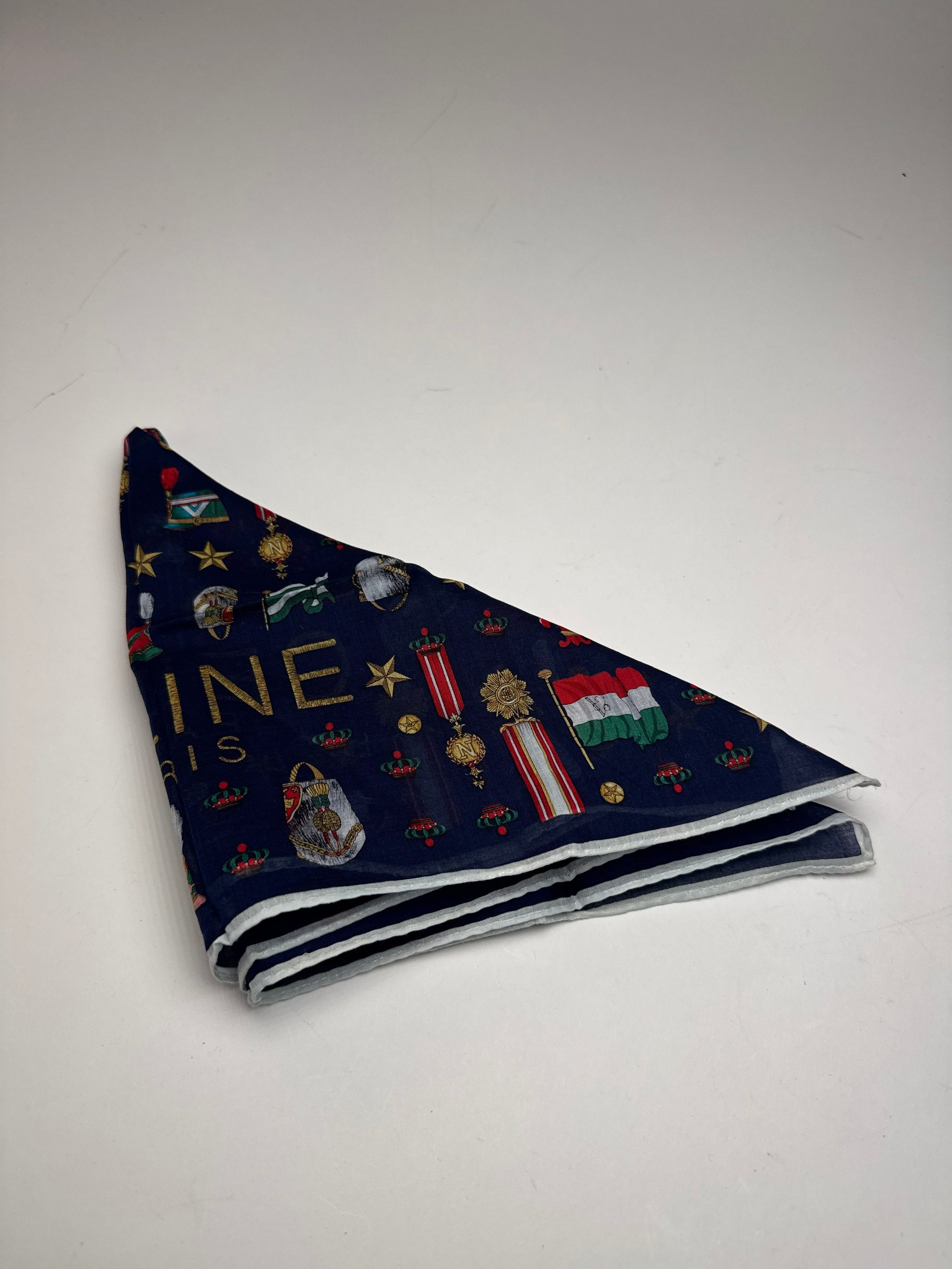 Celine Vintage Paris Scarf Navy Size ONE SIZE - 8 Thumbnail