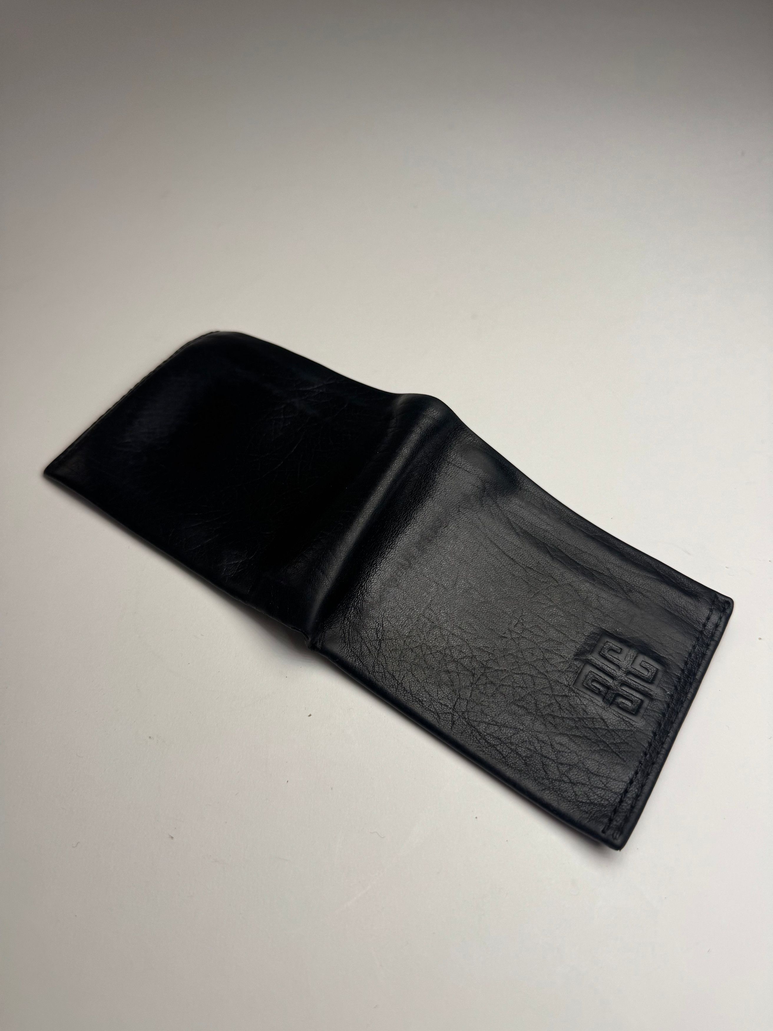 Givenchy Vintage Flapable Leather Logo Wallet Black Size ONE SIZE - 7 Thumbnail