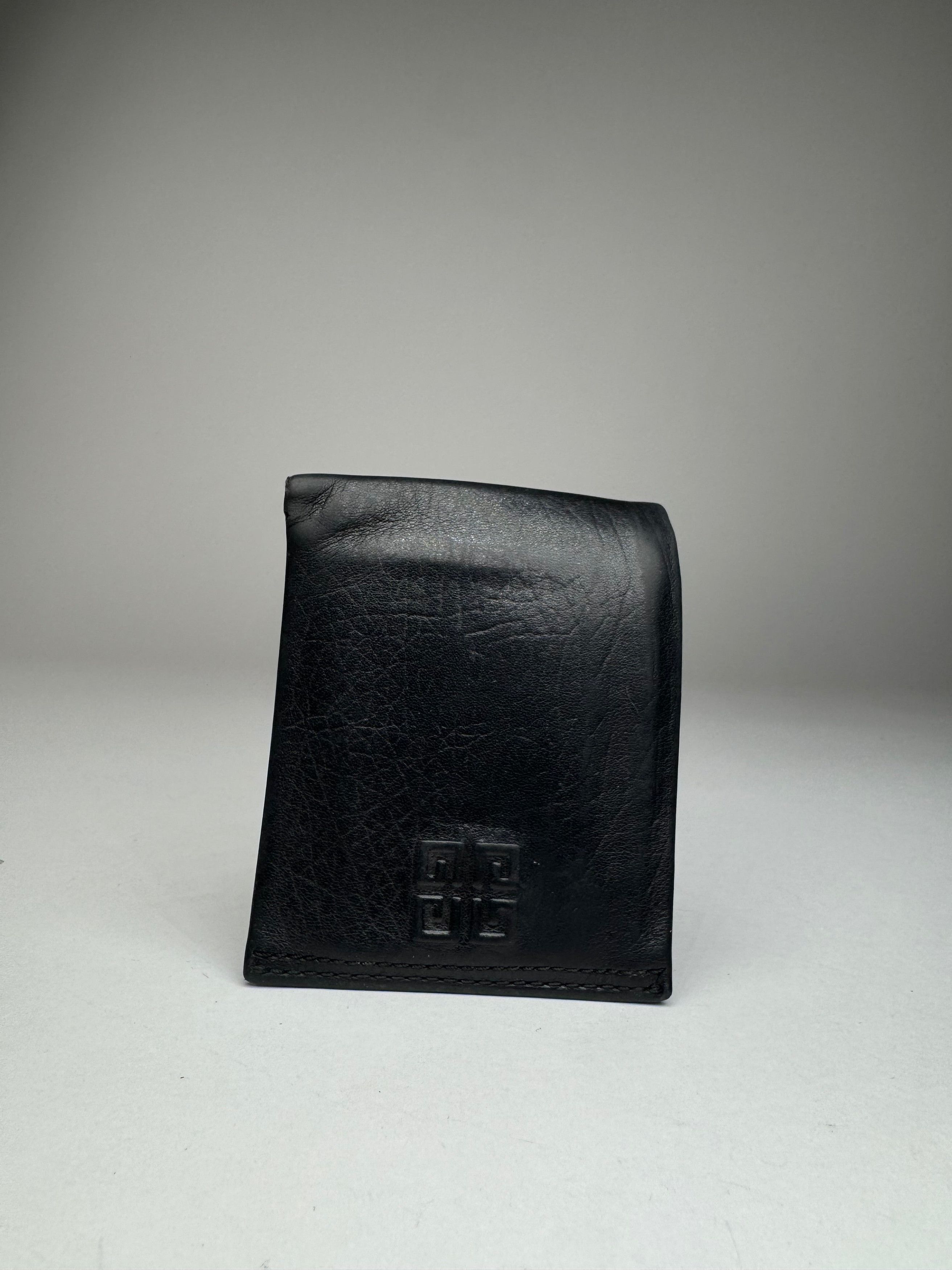 Givenchy Vintage Flapable Leather Logo Wallet Black Size ONE SIZE - 10 Thumbnail