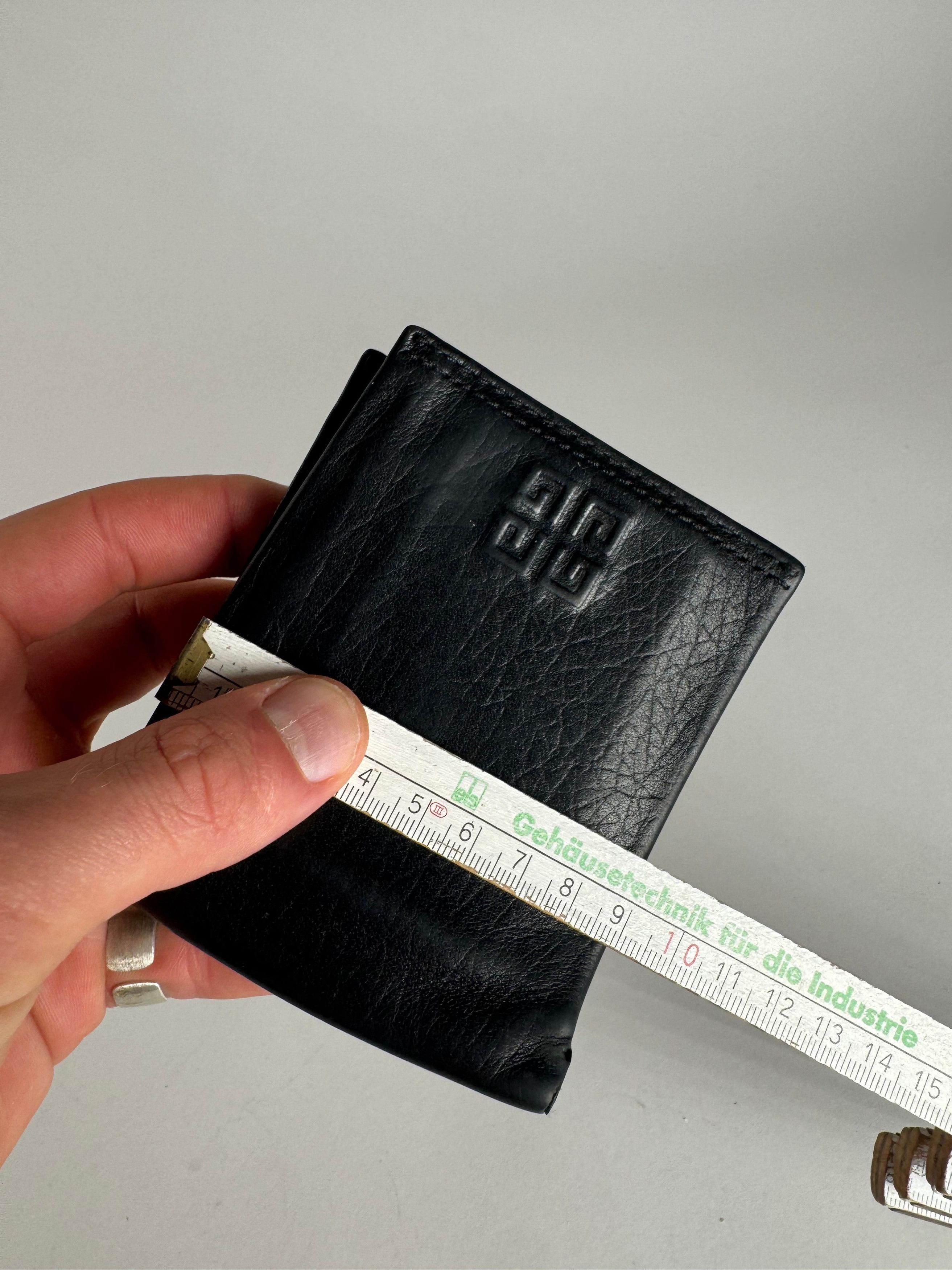 Givenchy Vintage Flapable Leather Logo Wallet Black Size ONE SIZE - 9 Thumbnail