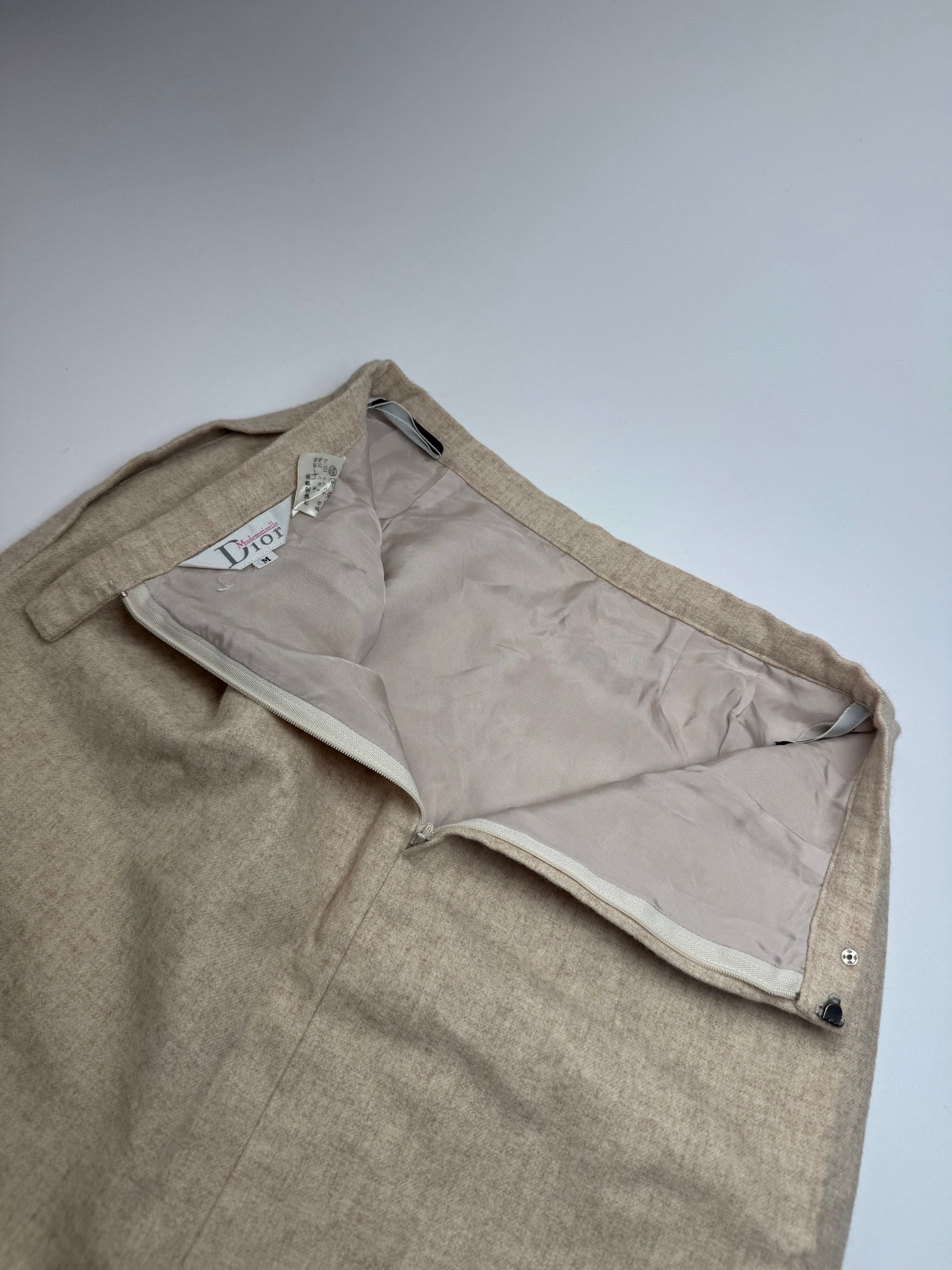 Dior Vintage Wool Skirt Beige M Size 30" / US 8 / IT 44 - 11 Thumbnail