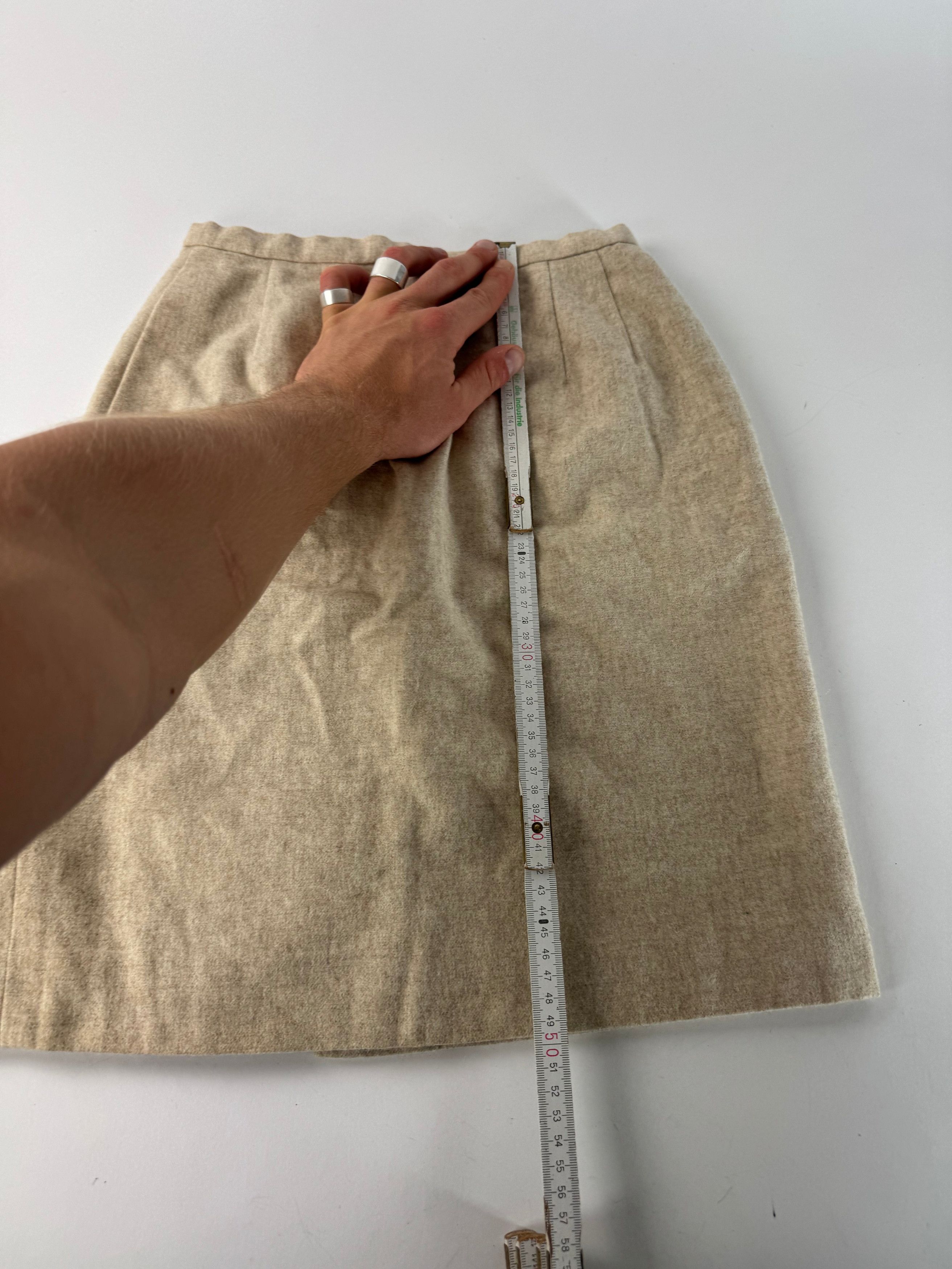 Dior Vintage Wool Skirt Beige M Size 30" / US 8 / IT 44 - 7 Thumbnail