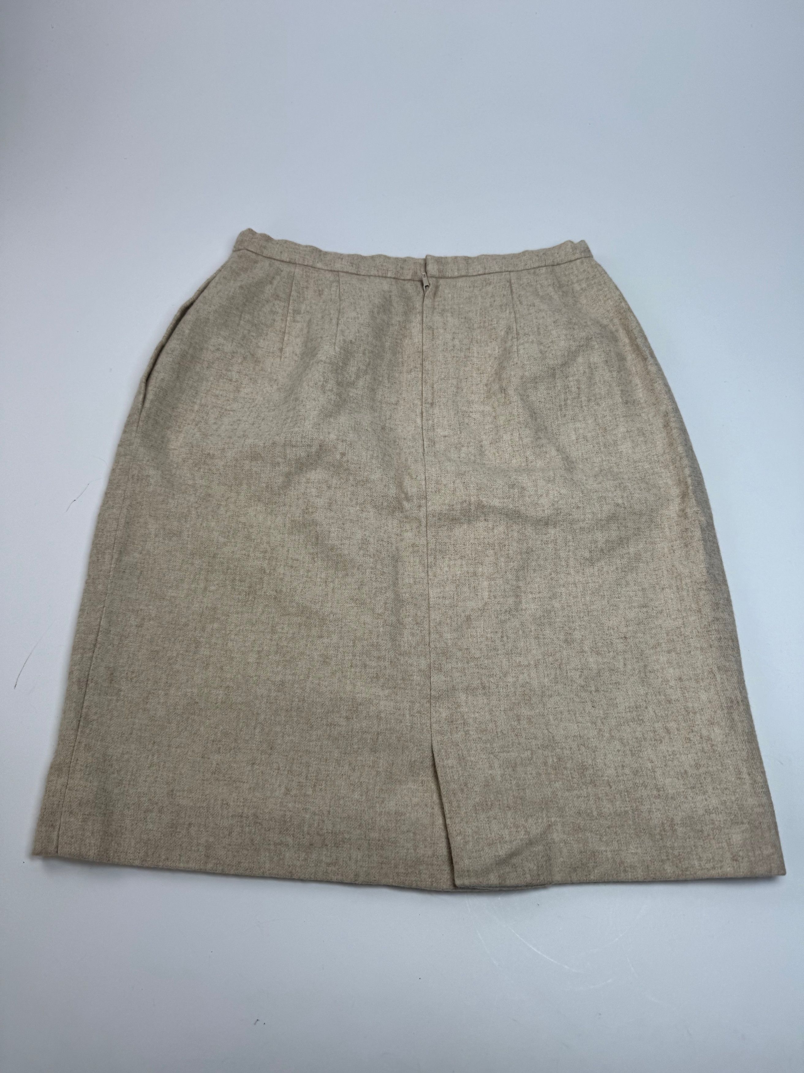 Dior Vintage Wool Skirt Beige M Size 30" / US 8 / IT 44 - 8 Thumbnail
