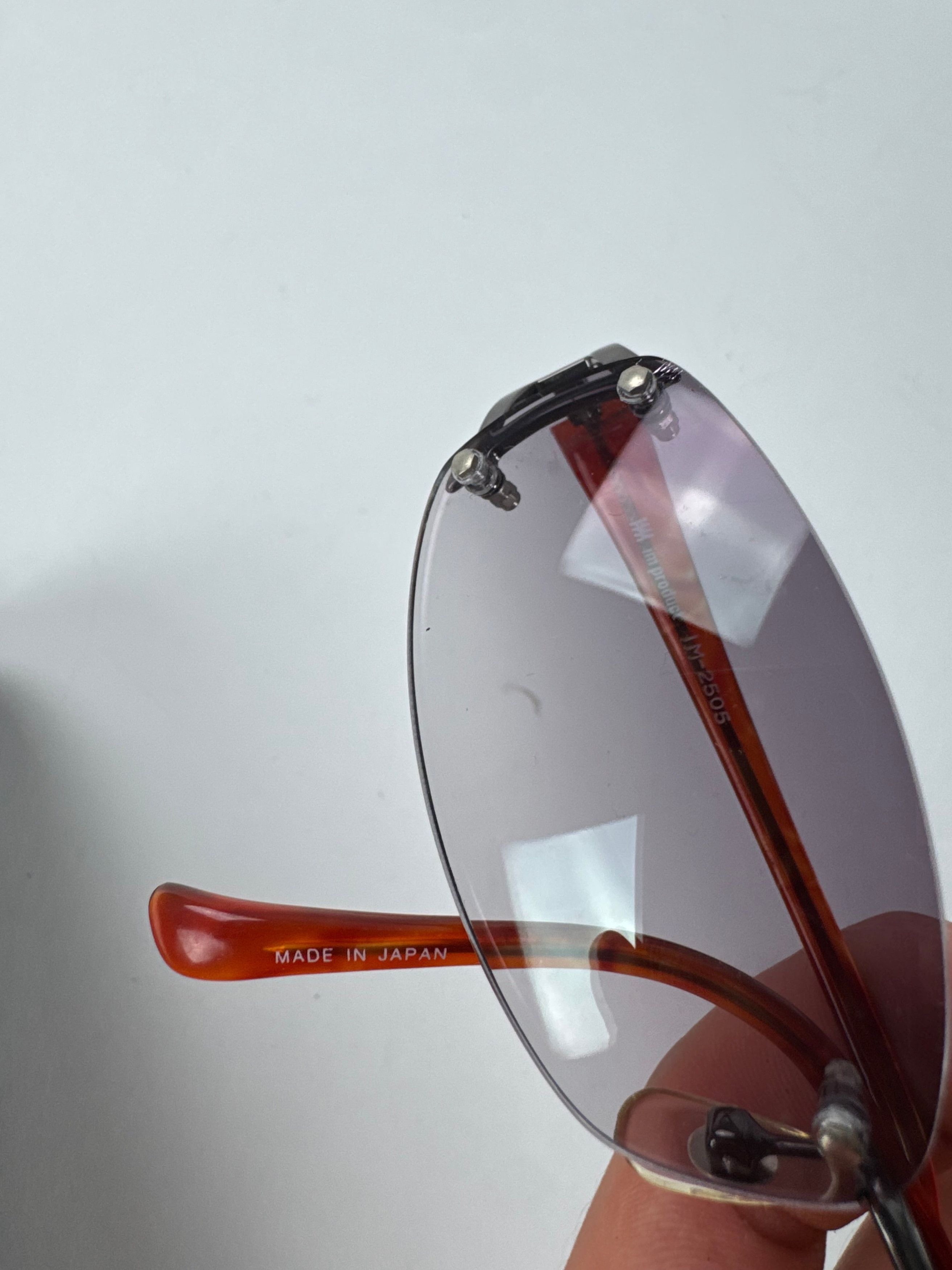 Issey Miyake Vintage Sunglasses Grey Orange Size ONE SIZE - 12 Thumbnail