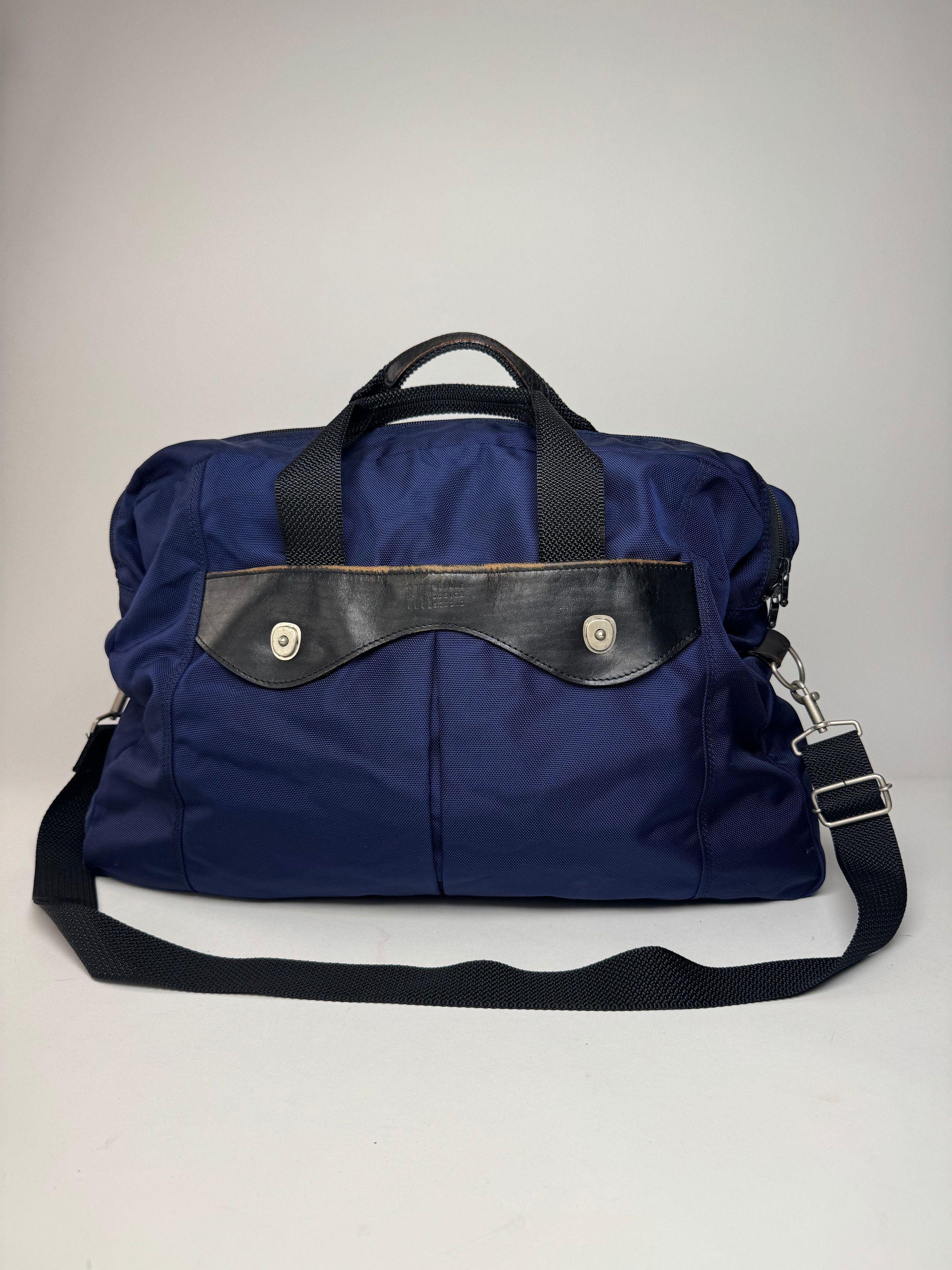 Issey Miyake Vintage 2Way Duffel Bag Blue Black Size ONE SIZE - 5 Thumbnail