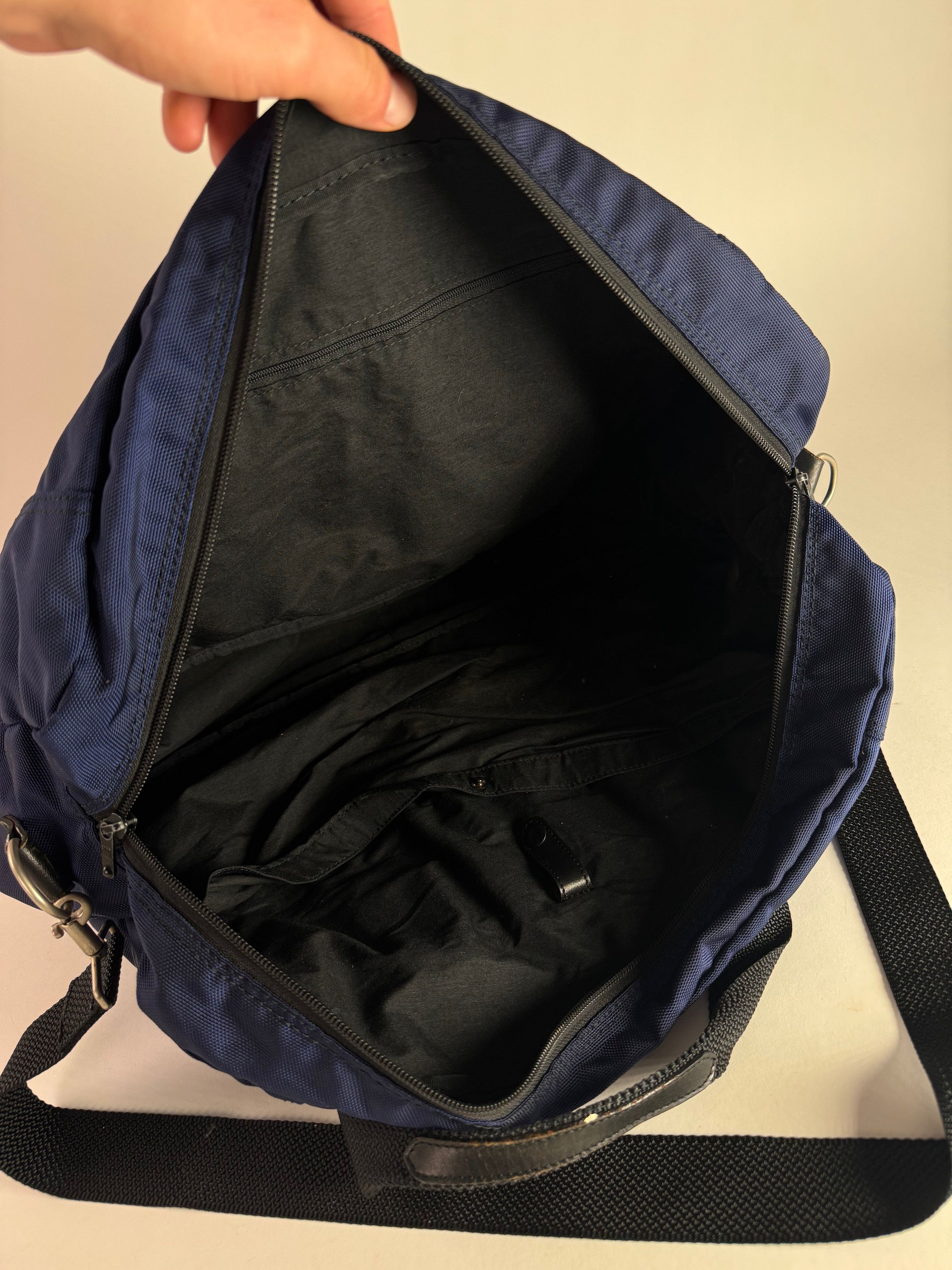 Issey Miyake Vintage 2Way Duffel Bag Blue Black Size ONE SIZE - 4 Thumbnail