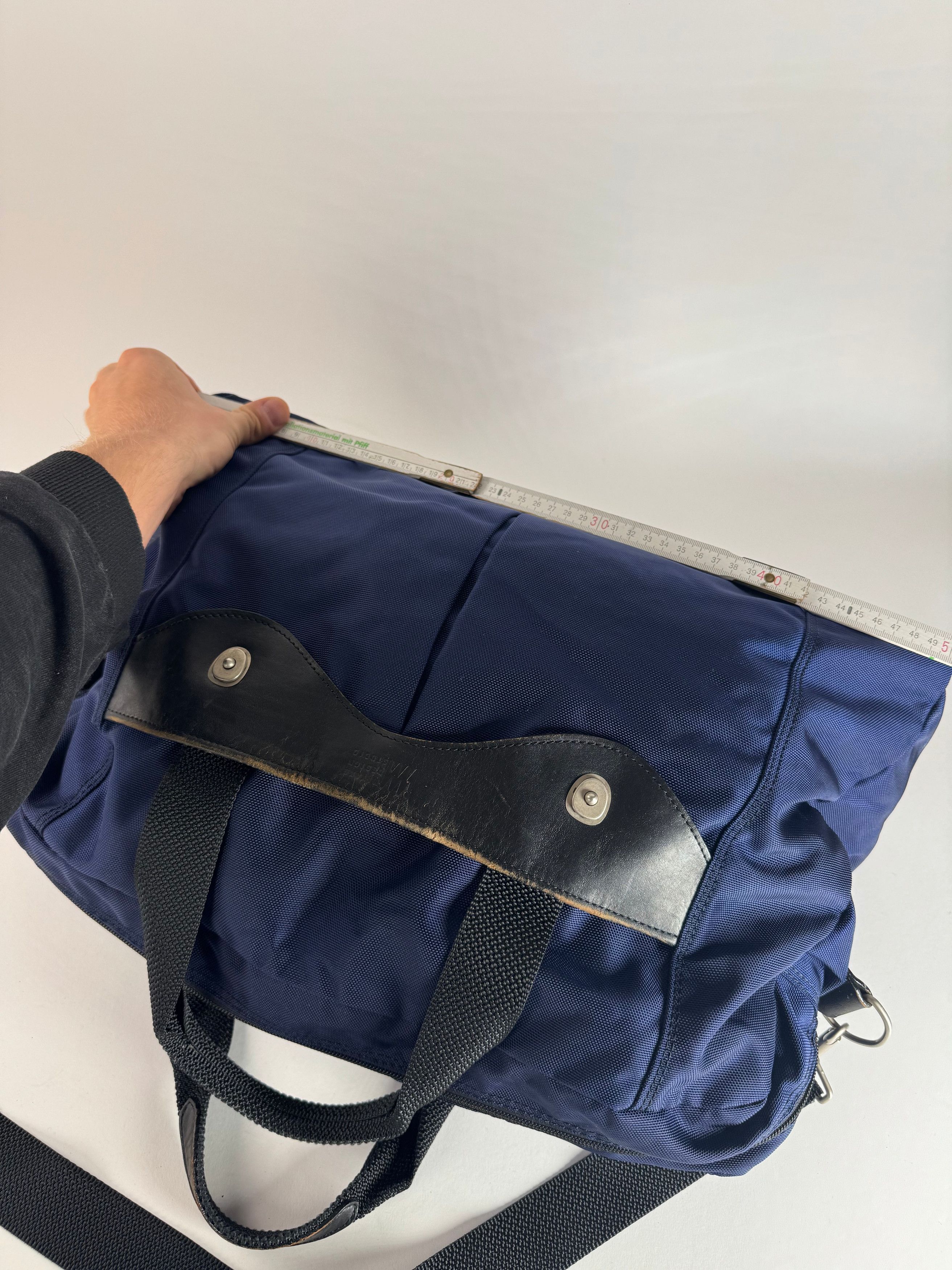 Issey Miyake Vintage 2Way Duffel Bag Blue Black Size ONE SIZE - 10 Thumbnail