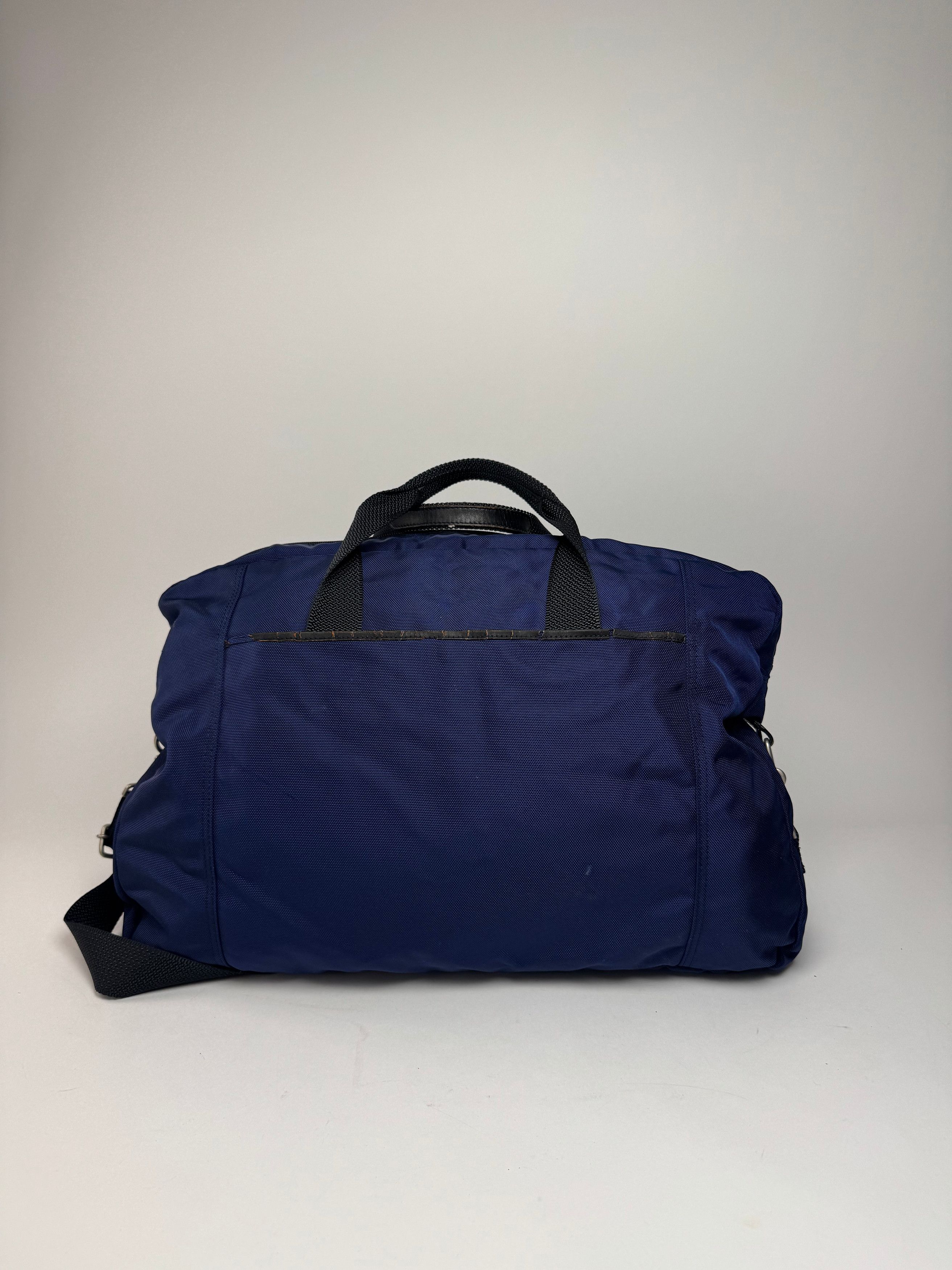 Issey Miyake Vintage 2Way Duffel Bag Blue Black Size ONE SIZE - 3 Thumbnail