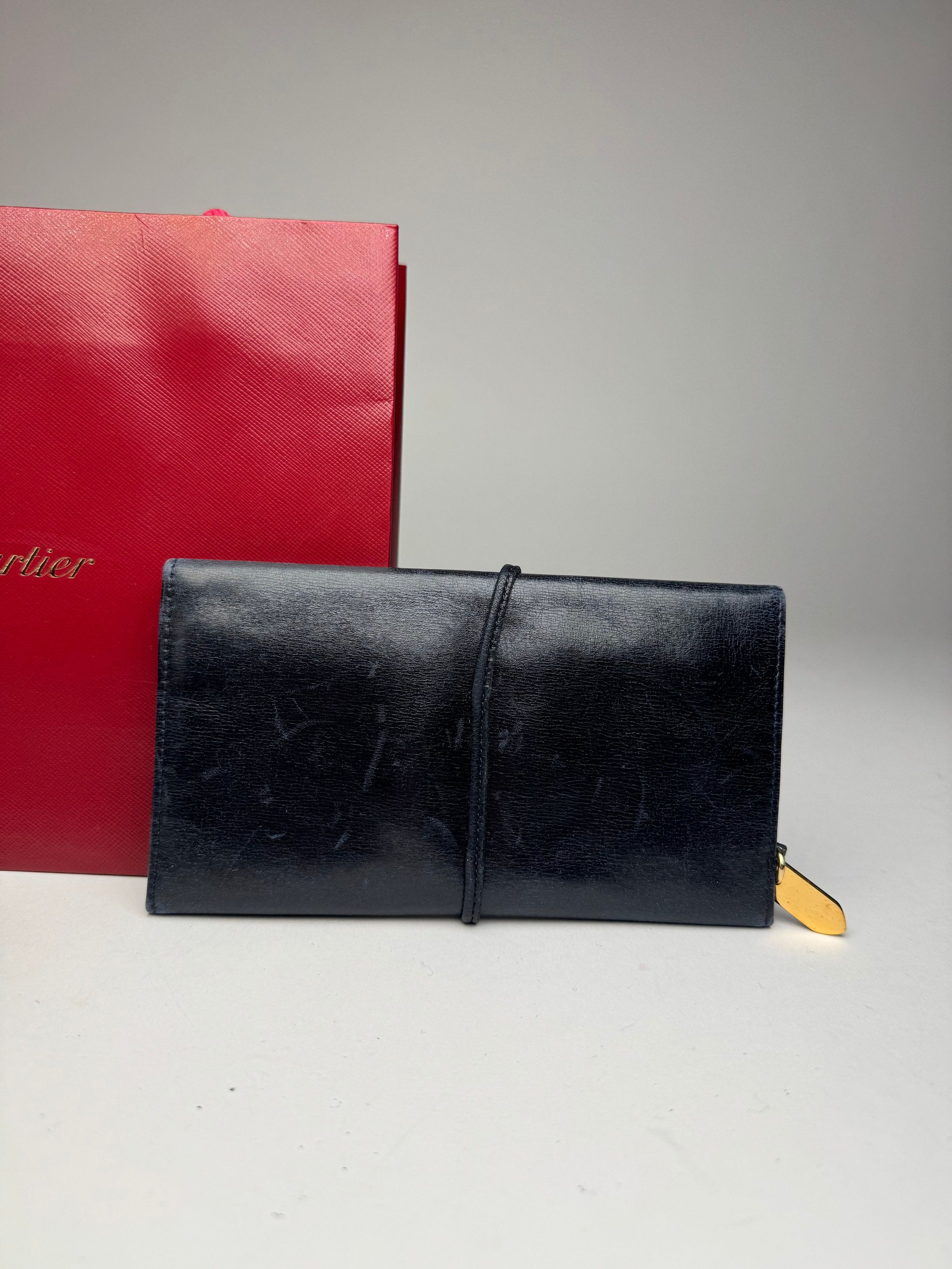 Cartier Vintage Leather Card Holder Black Size ONE SIZE - 14 Thumbnail