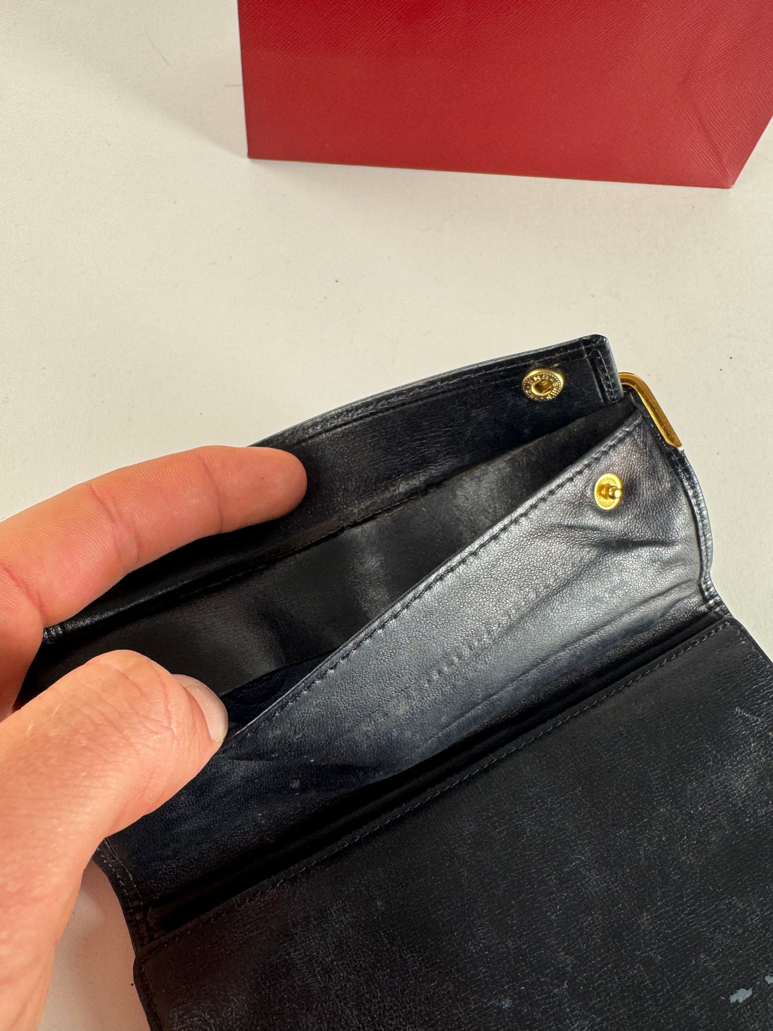 Cartier Vintage Leather Card Holder Black Size ONE SIZE - 5 Thumbnail