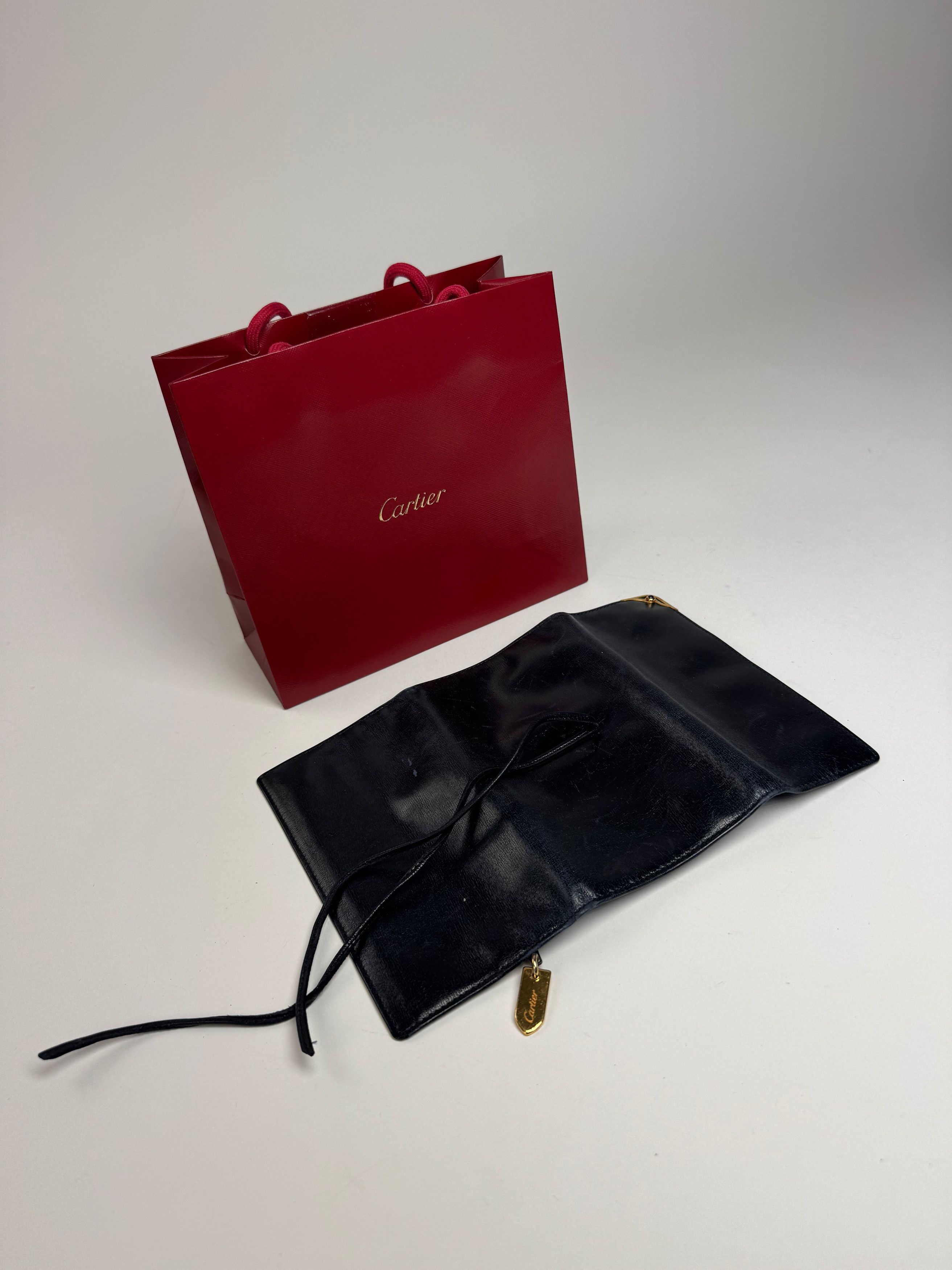 Cartier Vintage Leather Card Holder Black Size ONE SIZE - 9 Thumbnail