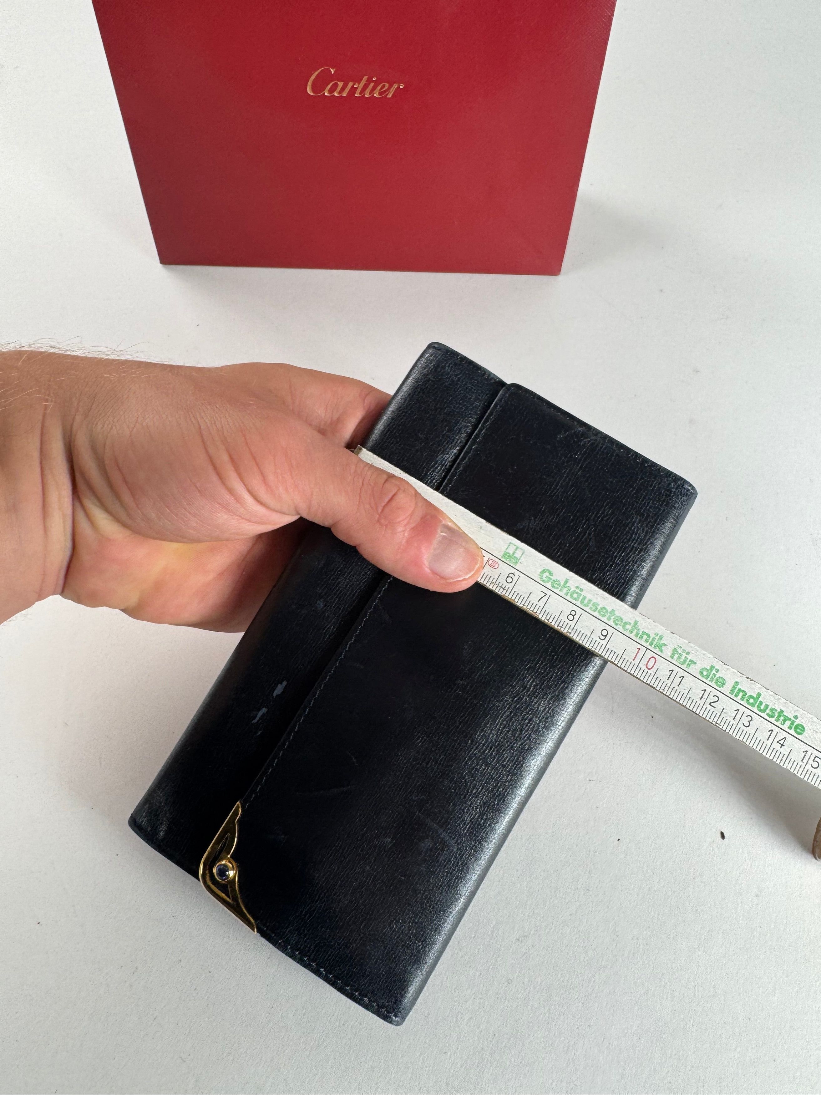 Cartier Vintage Leather Card Holder Black Size ONE SIZE - 12 Thumbnail