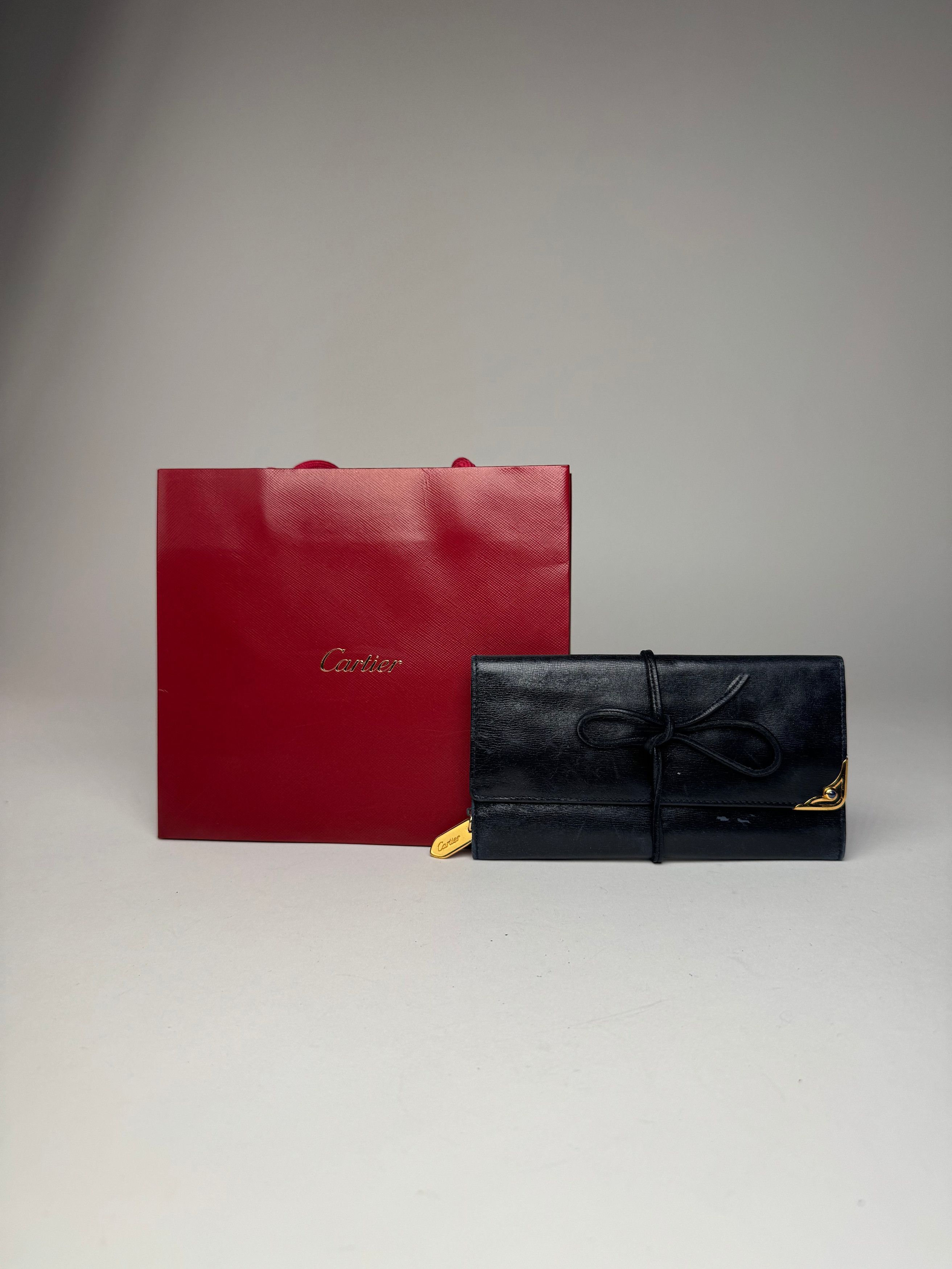 Cartier Vintage Leather Card Holder Black Size ONE SIZE - 6 Thumbnail