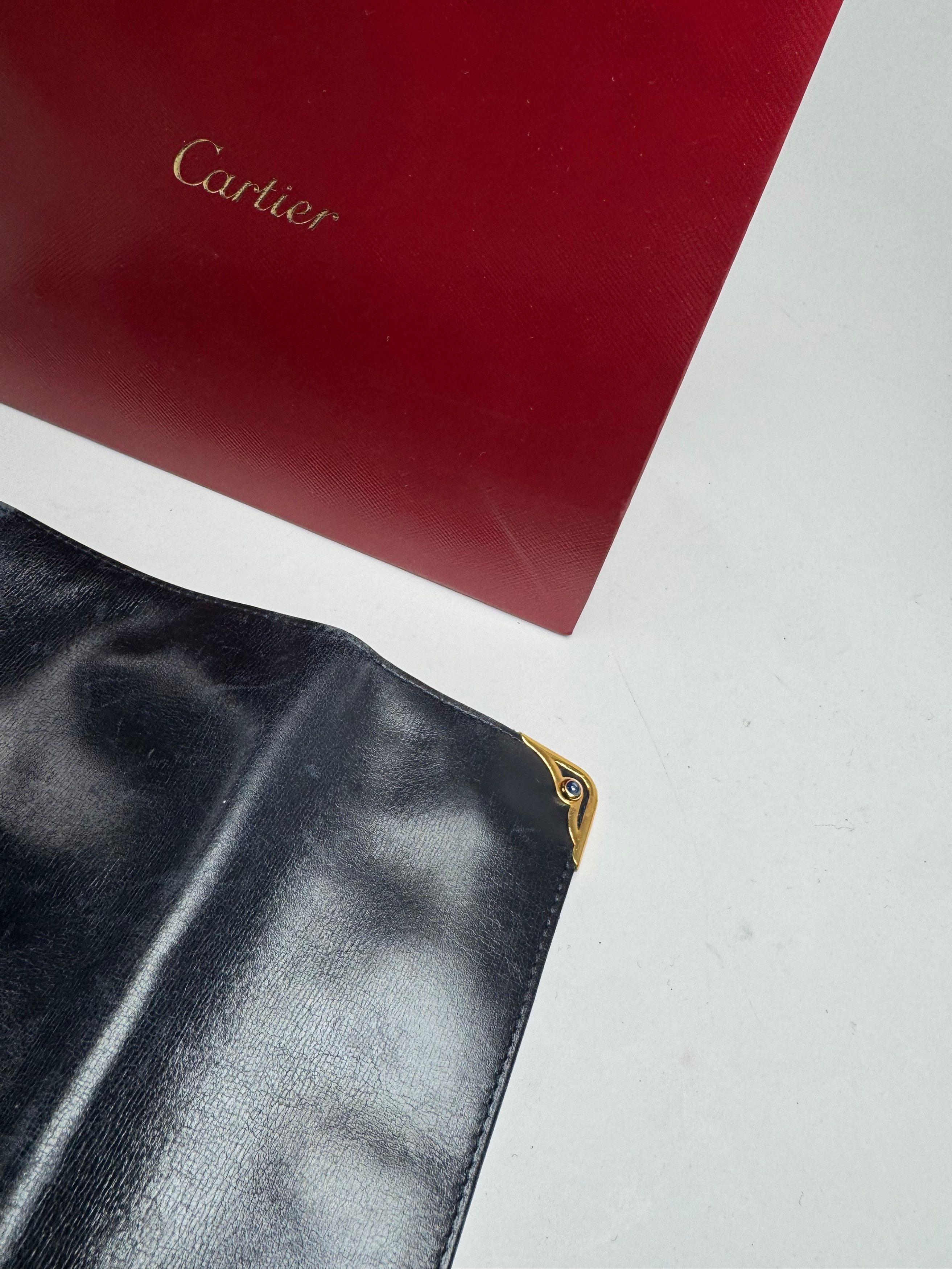 Cartier Vintage Leather Card Holder Black Size ONE SIZE - 10 Thumbnail