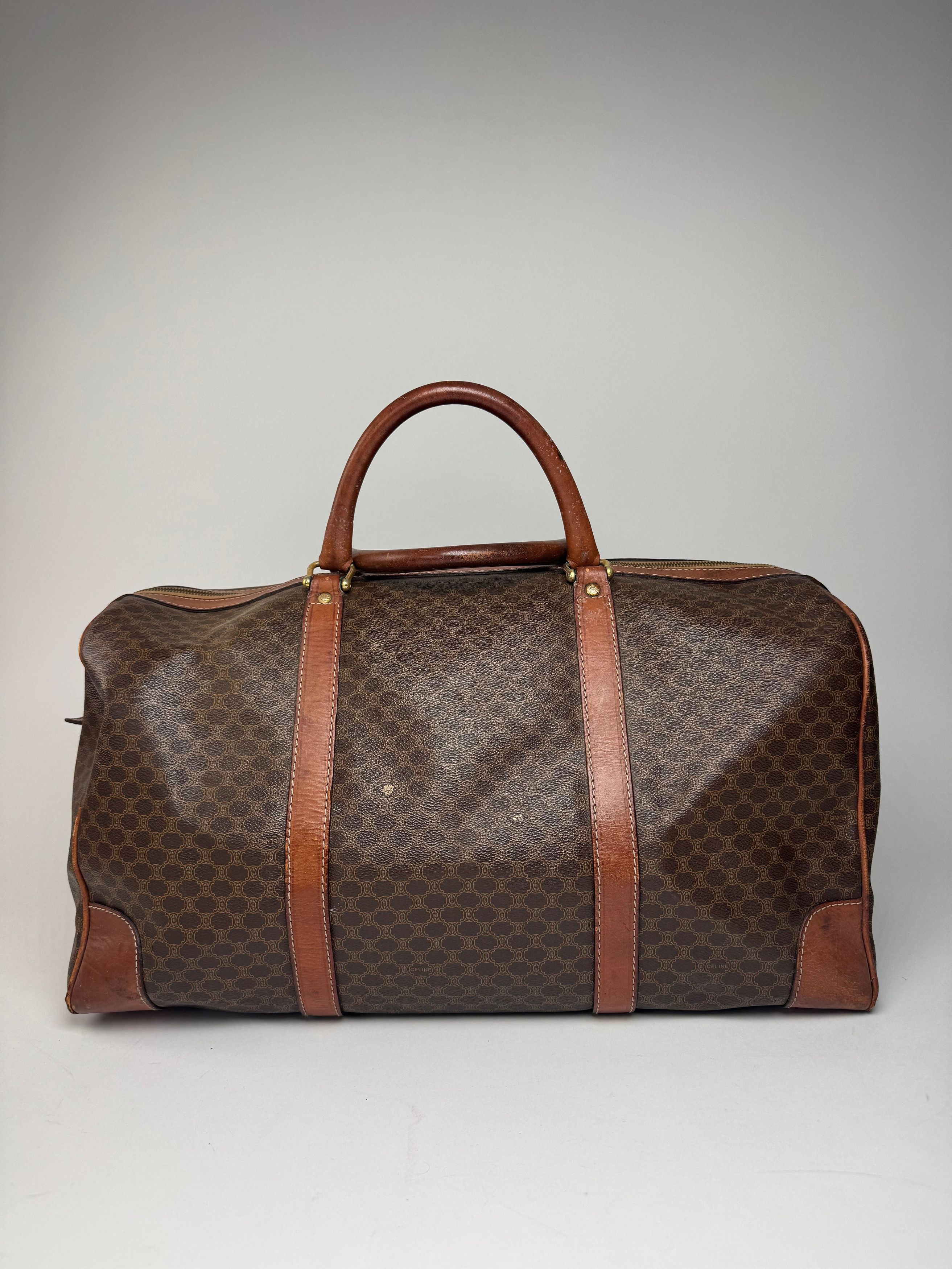 Celine Vintage Paris Triomphe Monogram Duffel Bag brown Size ONE SIZE - 2 Thumbnail