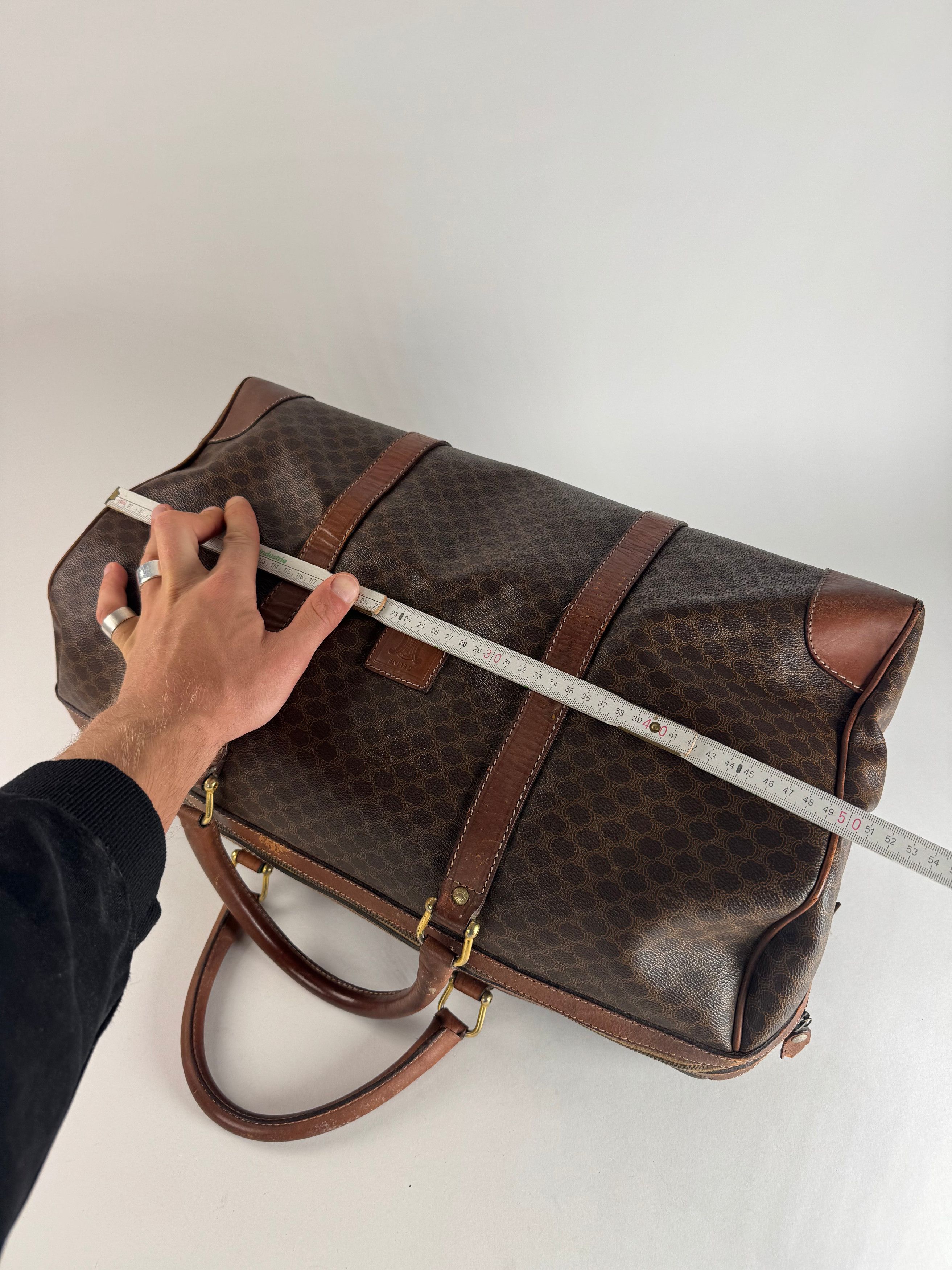 Celine Vintage Paris Triomphe Monogram Duffel Bag brown Size ONE SIZE - 10 Thumbnail