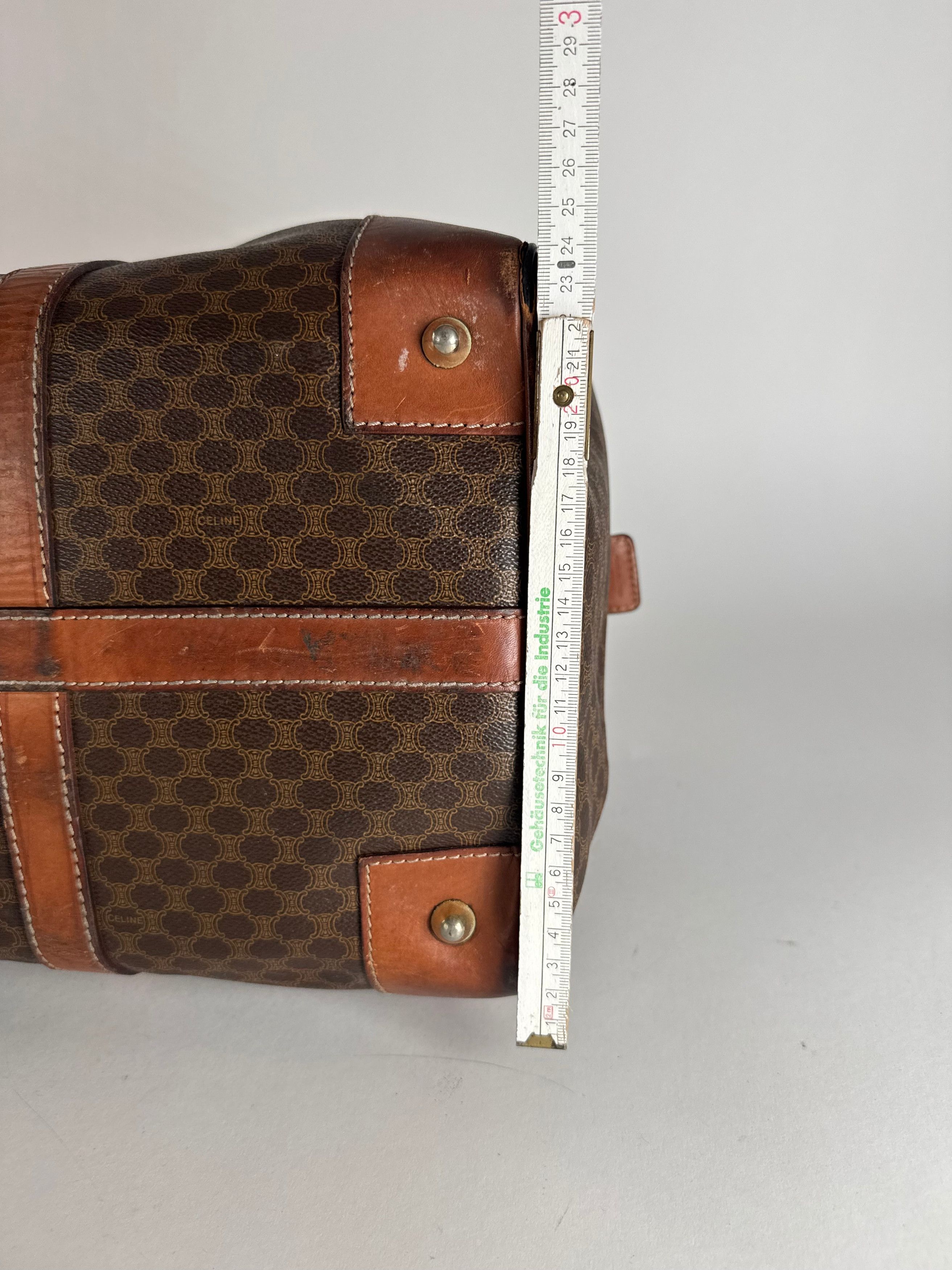 Celine Vintage Paris Triomphe Monogram Duffel Bag brown Size ONE SIZE - 13 Thumbnail