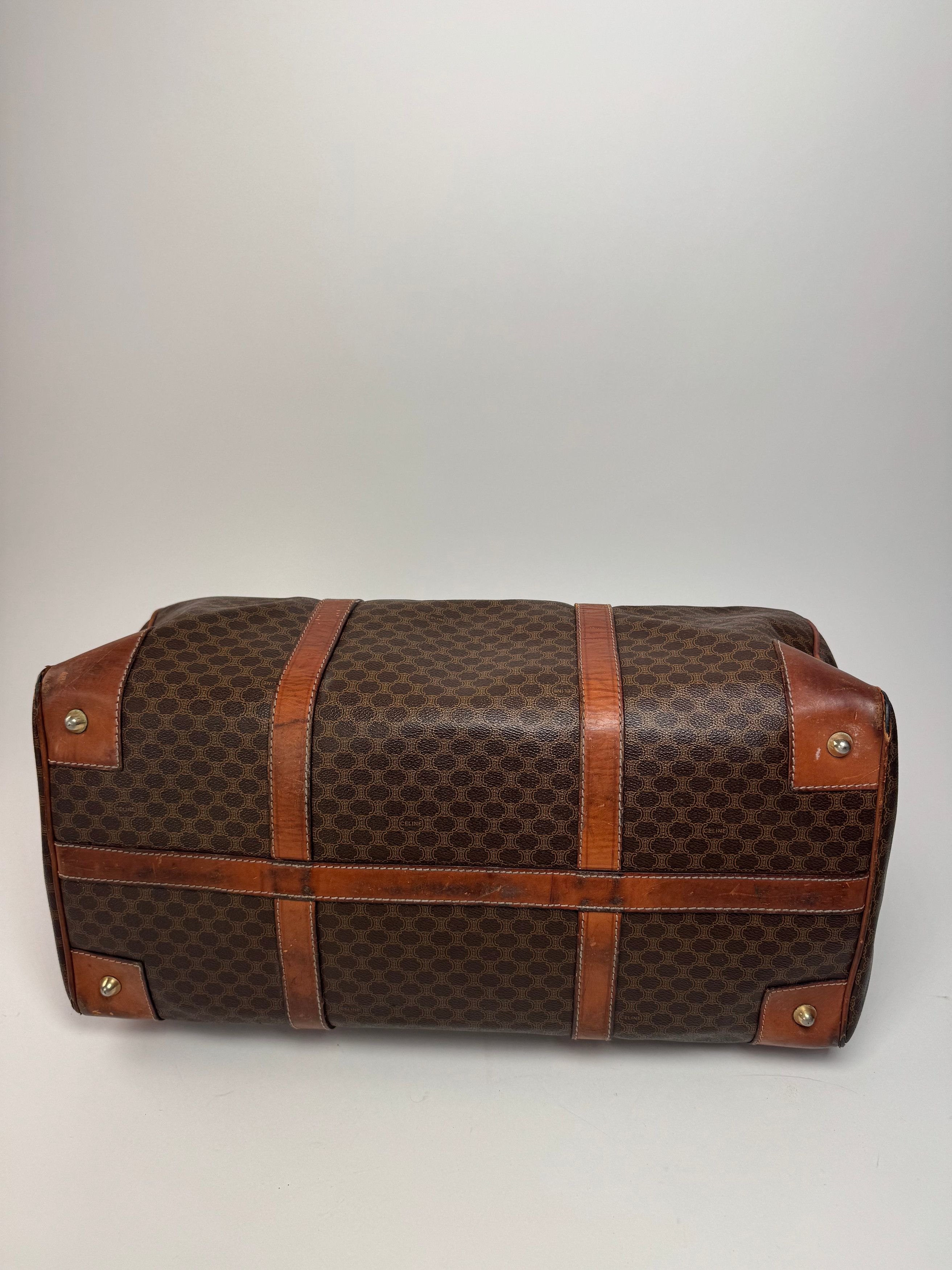 Celine Vintage Paris Triomphe Monogram Duffel Bag brown Size ONE SIZE - 12 Thumbnail