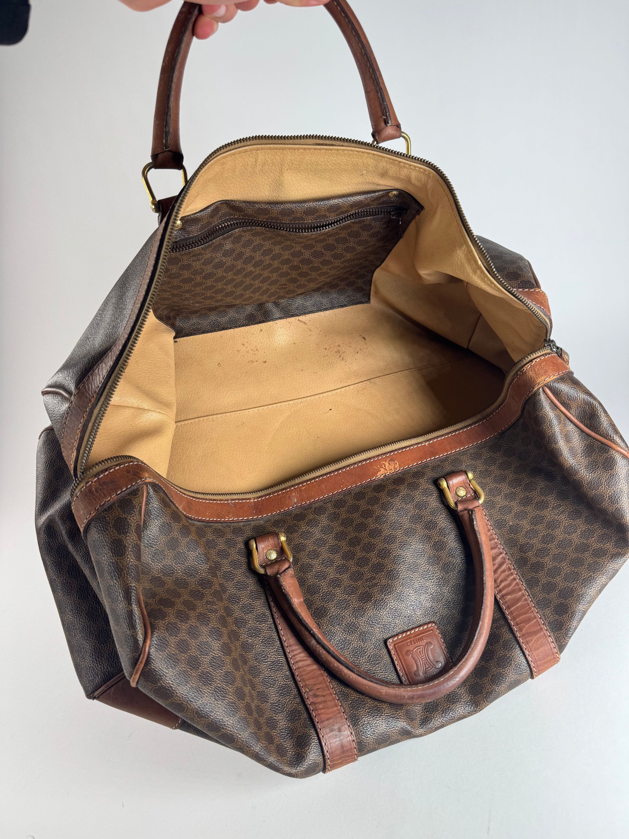 Celine Vintage Paris Triomphe Monogram Duffel Bag brown Size ONE SIZE - 3 Thumbnail