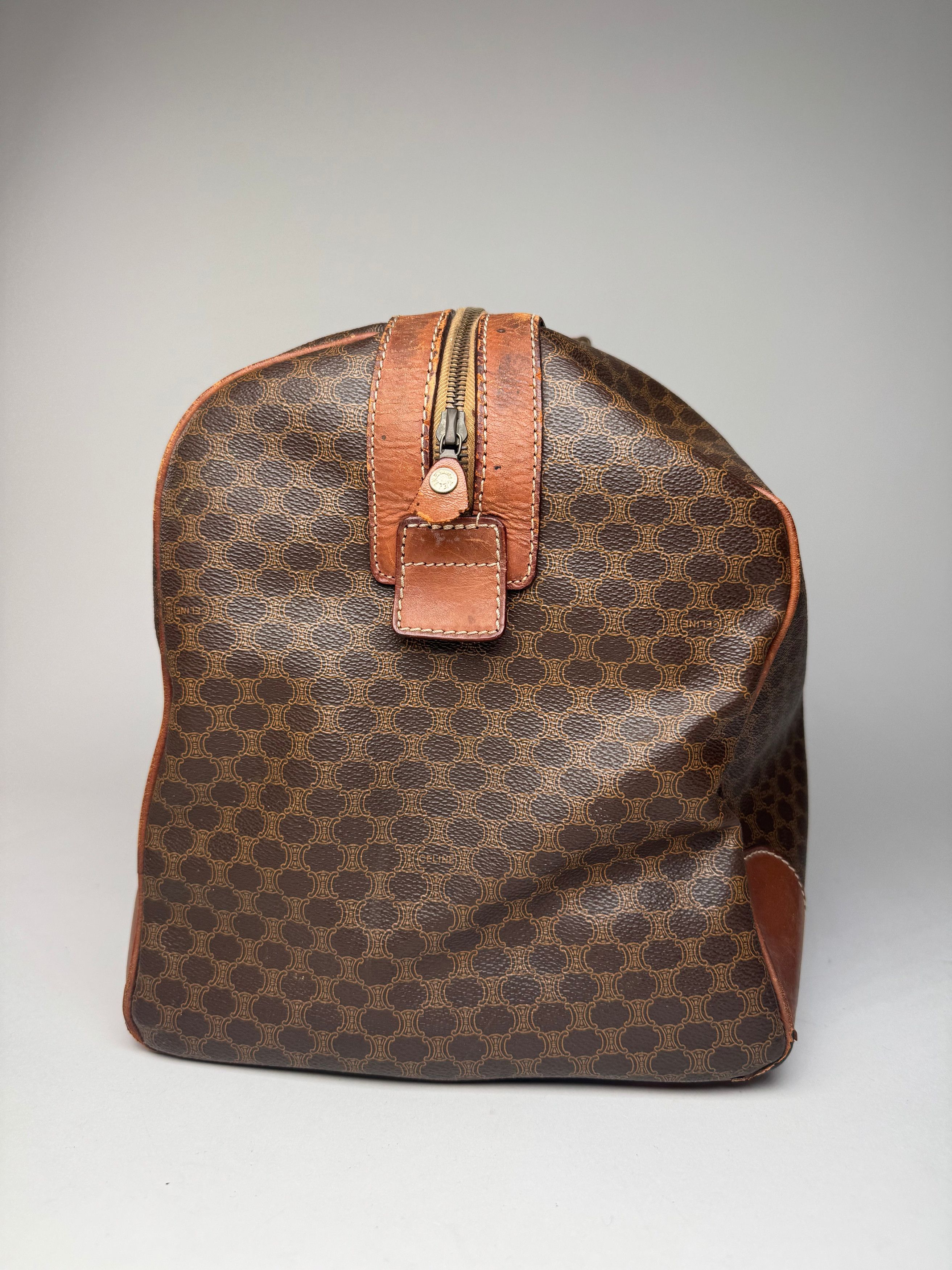 Celine Vintage Paris Triomphe Monogram Duffel Bag brown Size ONE SIZE - 9 Thumbnail