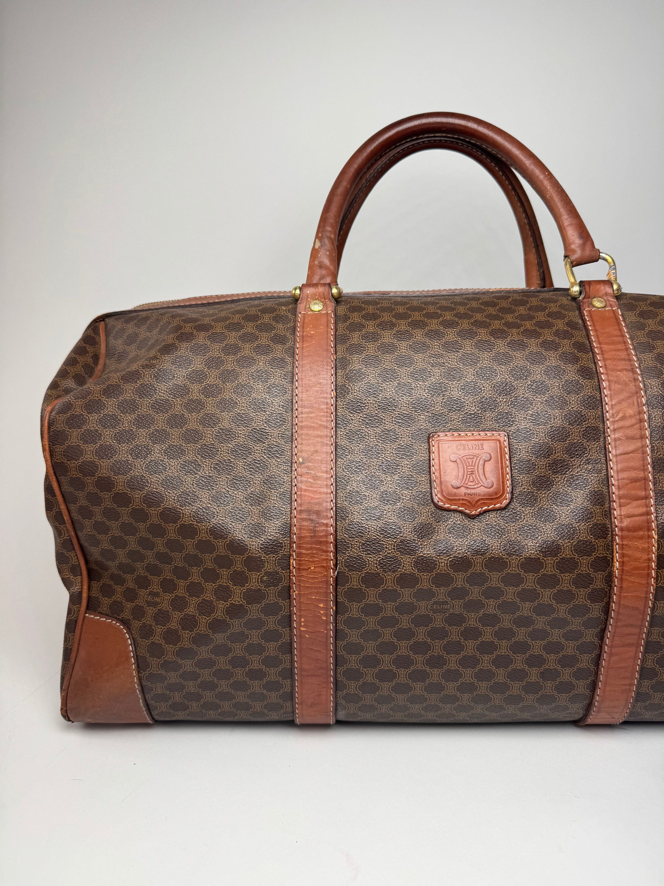 Celine Vintage Paris Triomphe Monogram Duffel Bag brown Size ONE SIZE - 5 Thumbnail