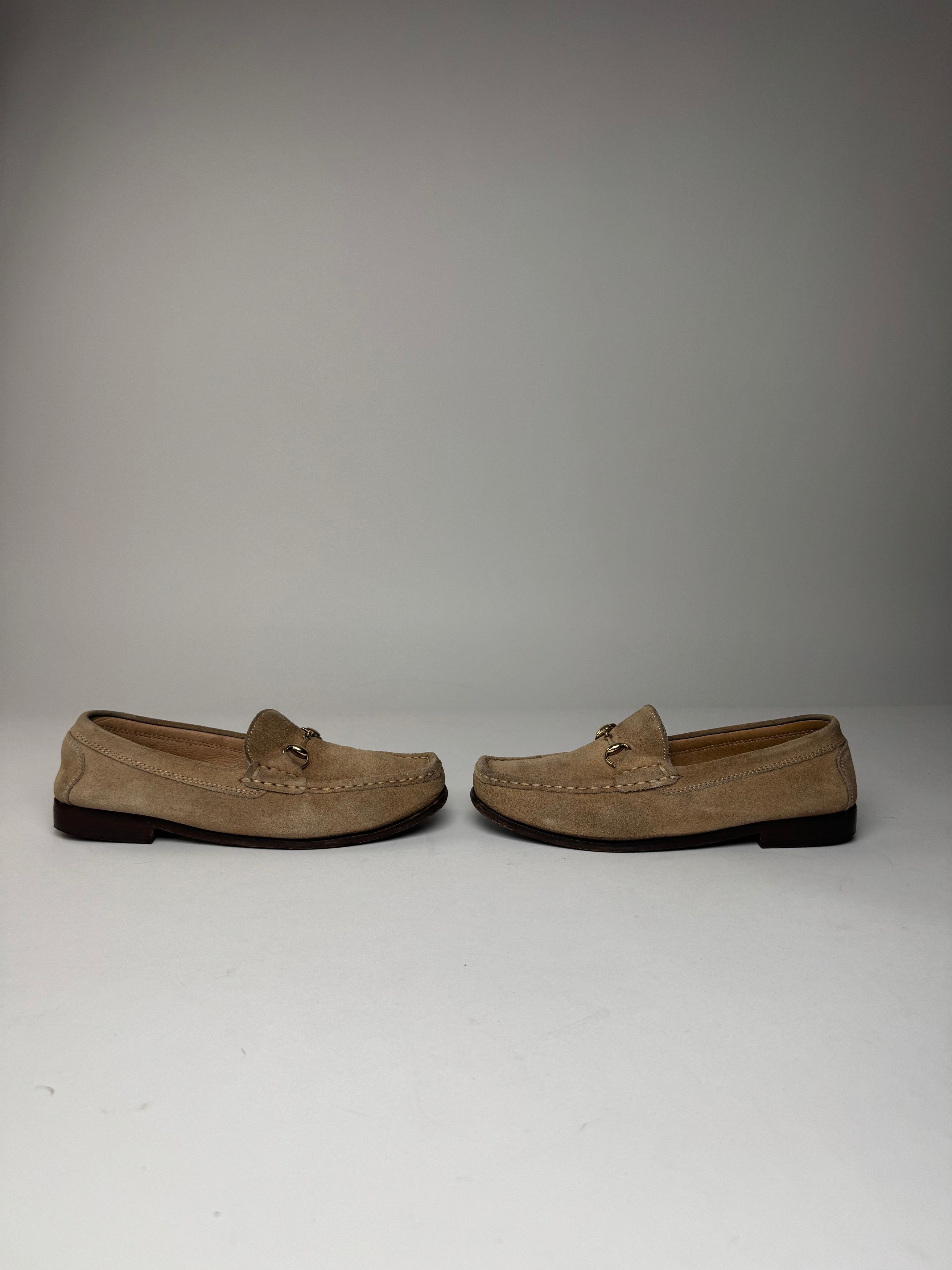 Gucci Vintage Suede Loafer Beige Brown 37,5C Size US 6.5 / IT 36.5 - 6 Thumbnail