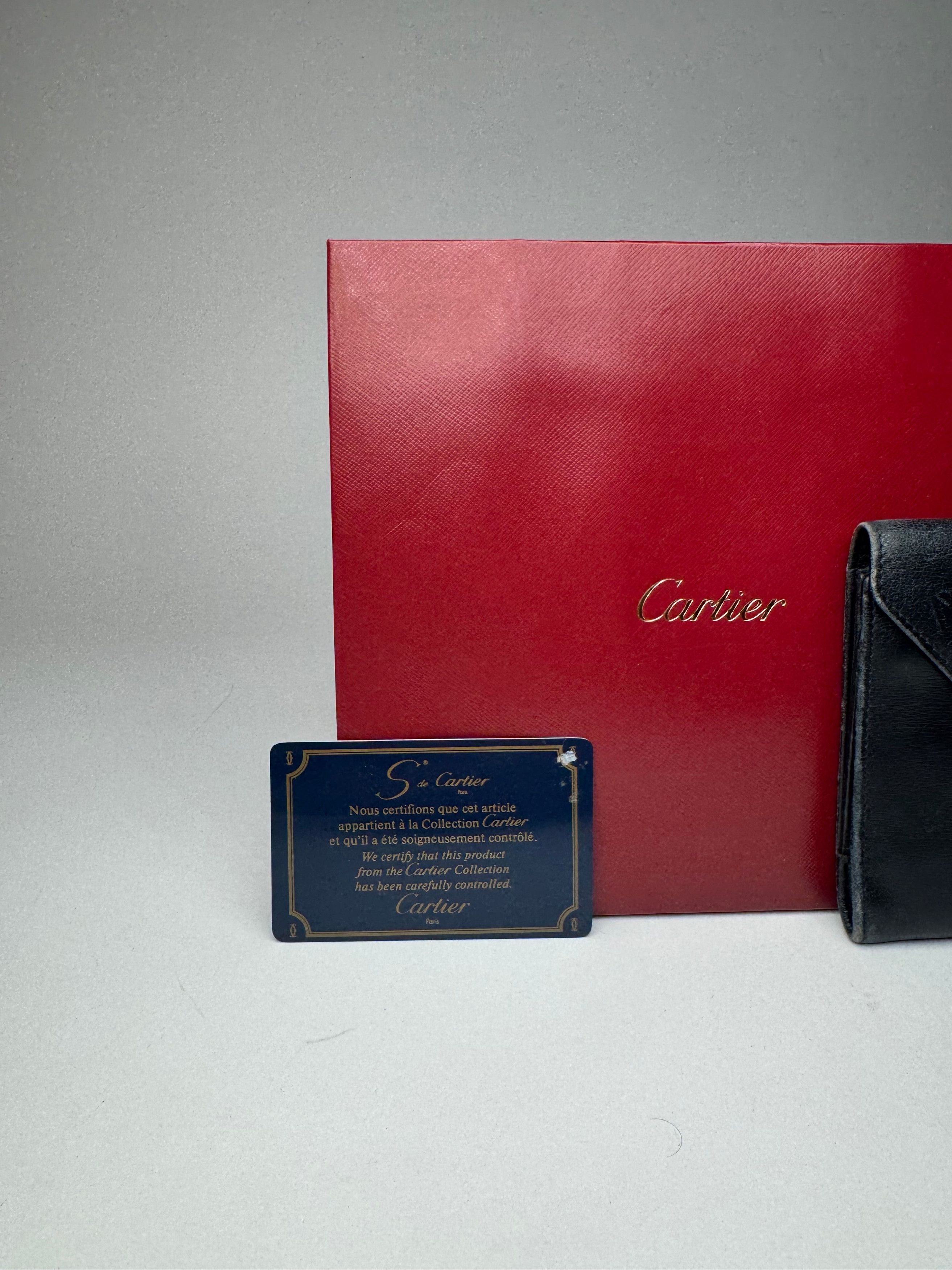 Cartier Vintage Leather Card / ID Holder Navy Size ONE SIZE - 5 Thumbnail